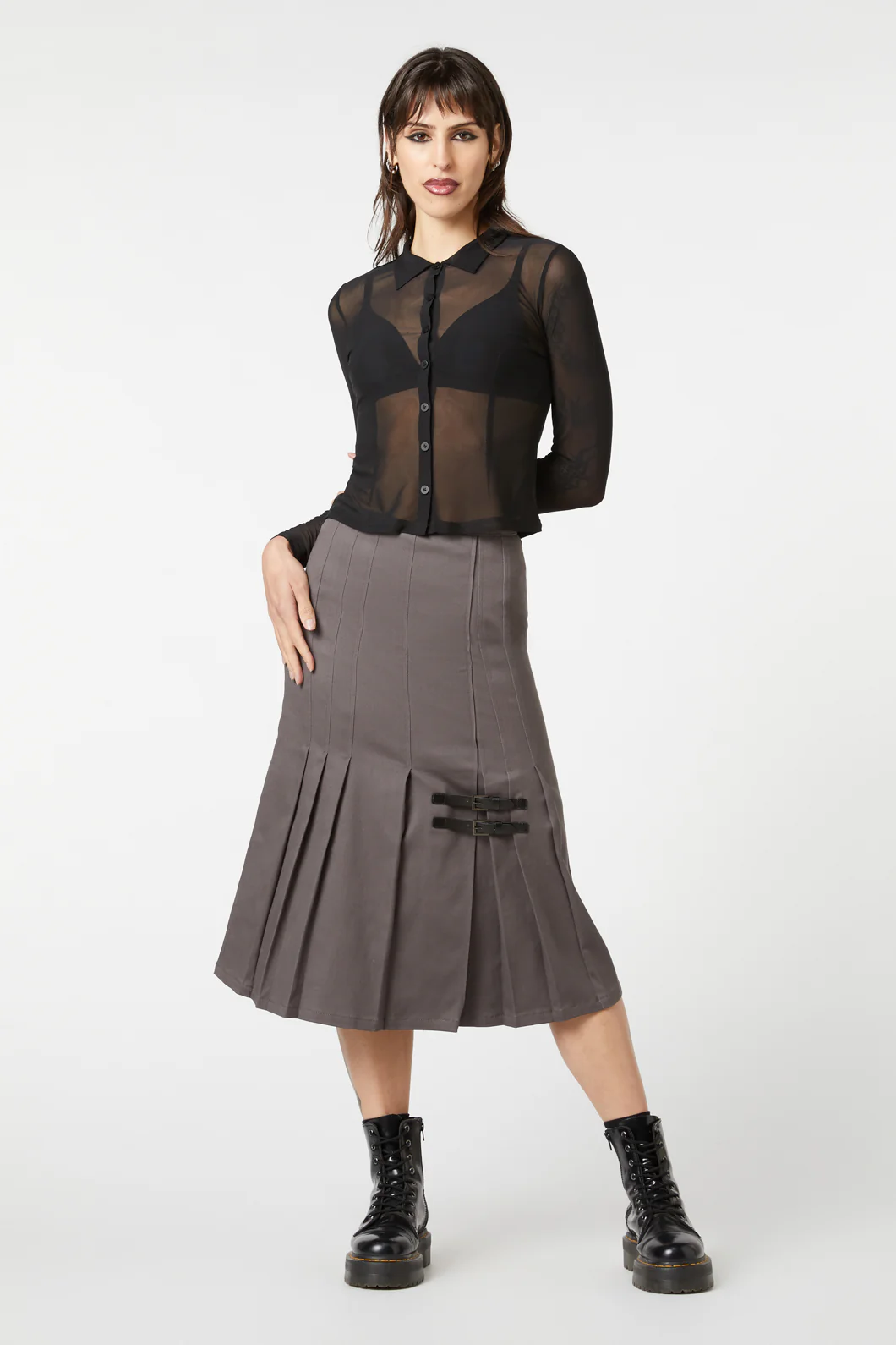 Mesh Collared Blouse