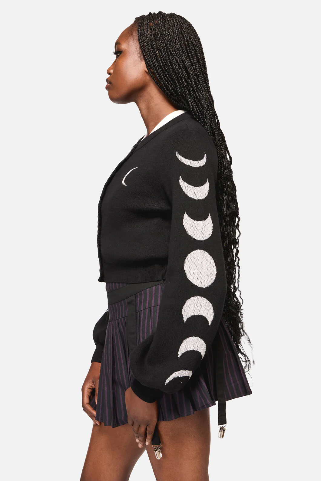 Moon Phase Goth Cardigan