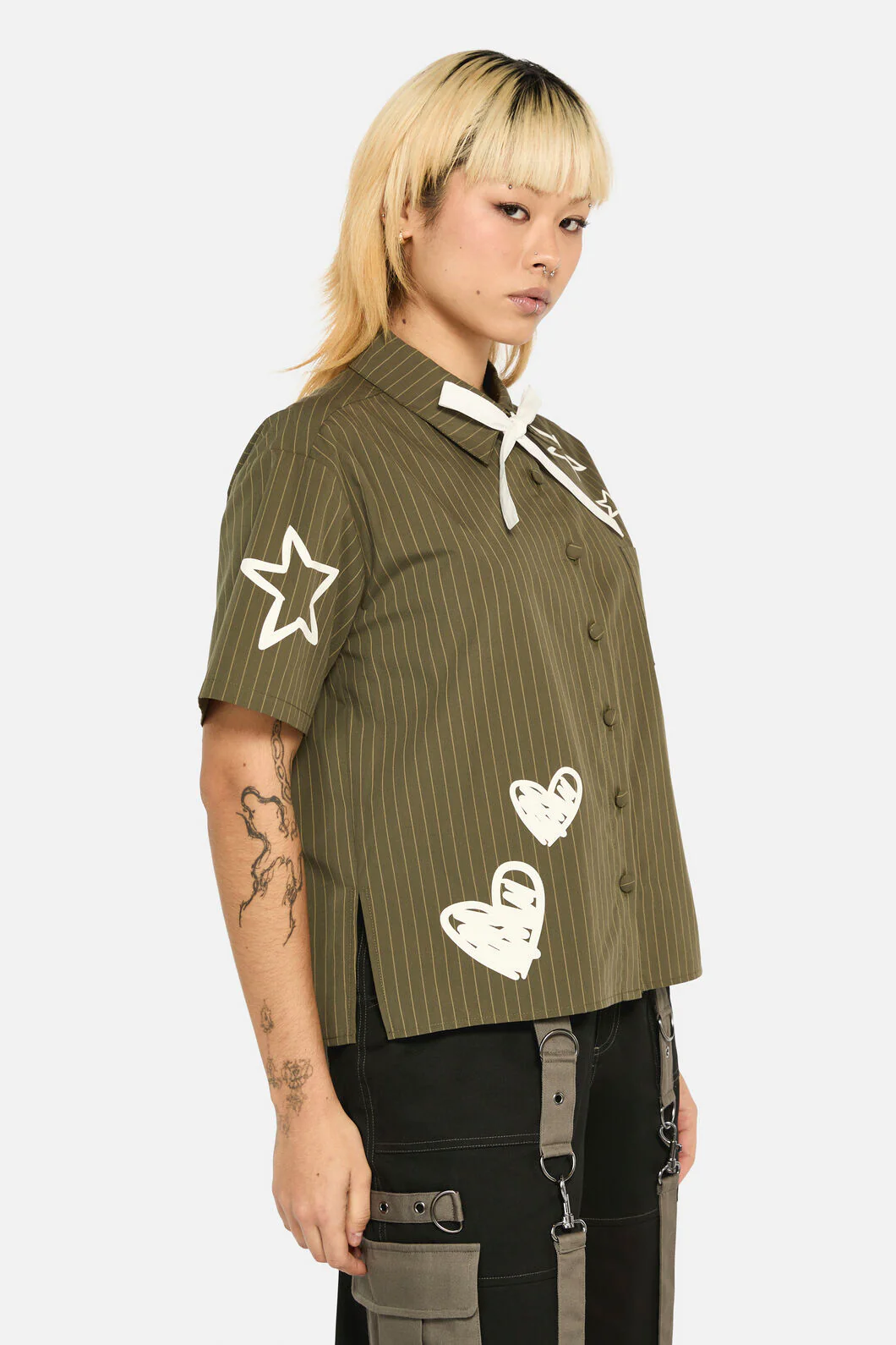 Graff Pinstripe Relaxed Blouse