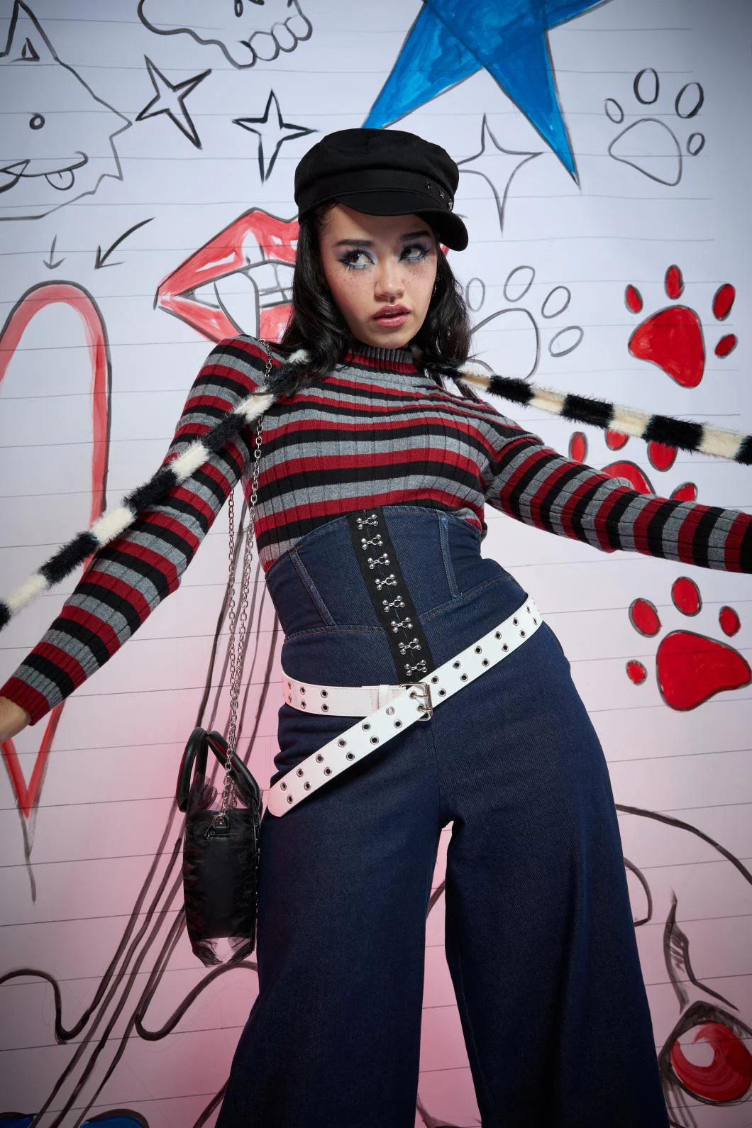 Moggy Tartan Knit Skivvy