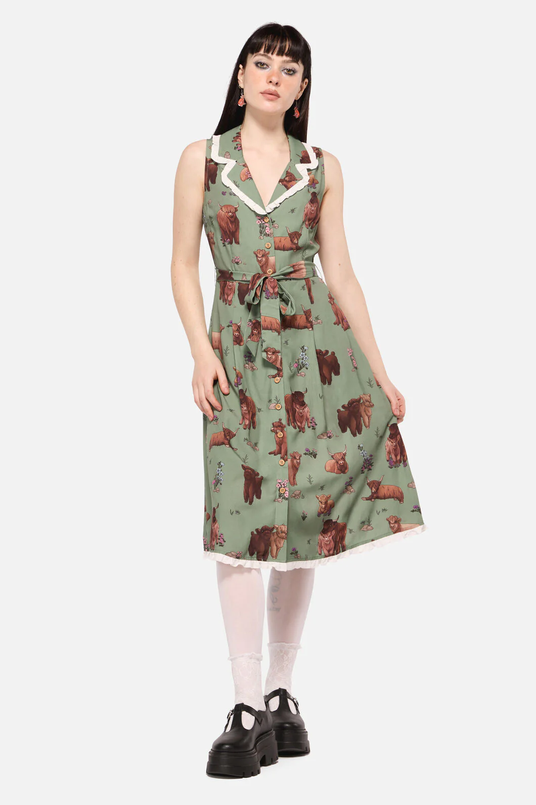 Highland Fling Ruffle Dress