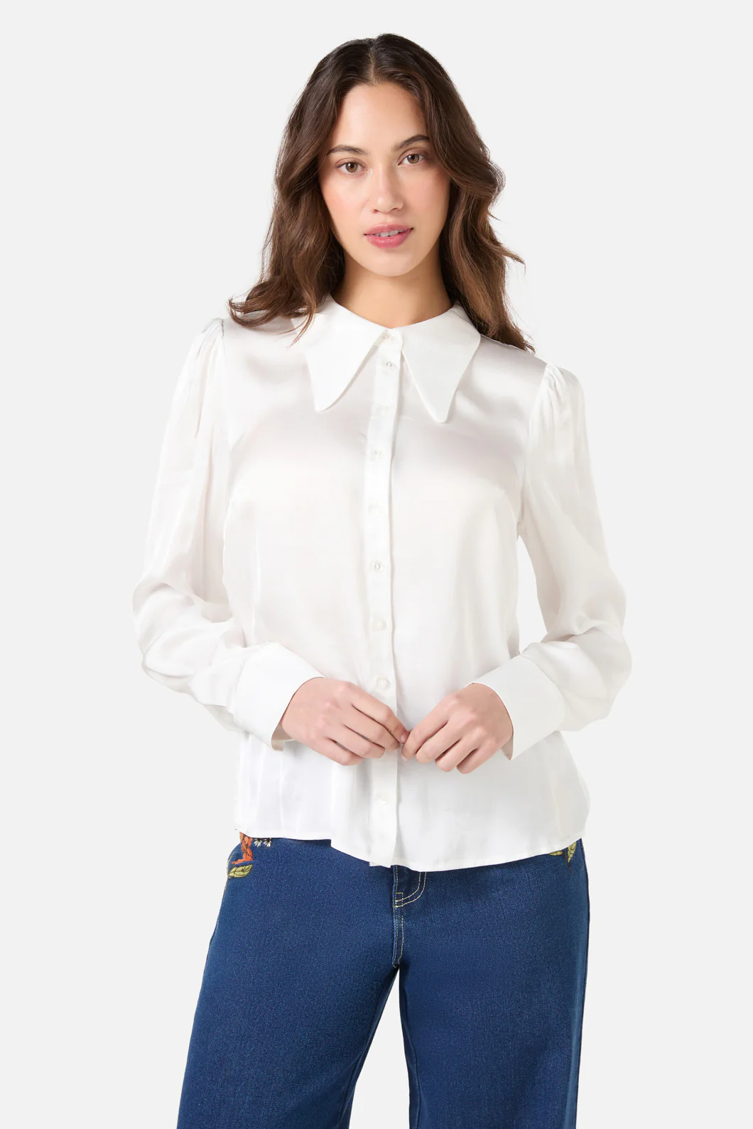 Jane Pointed Collar Shirt