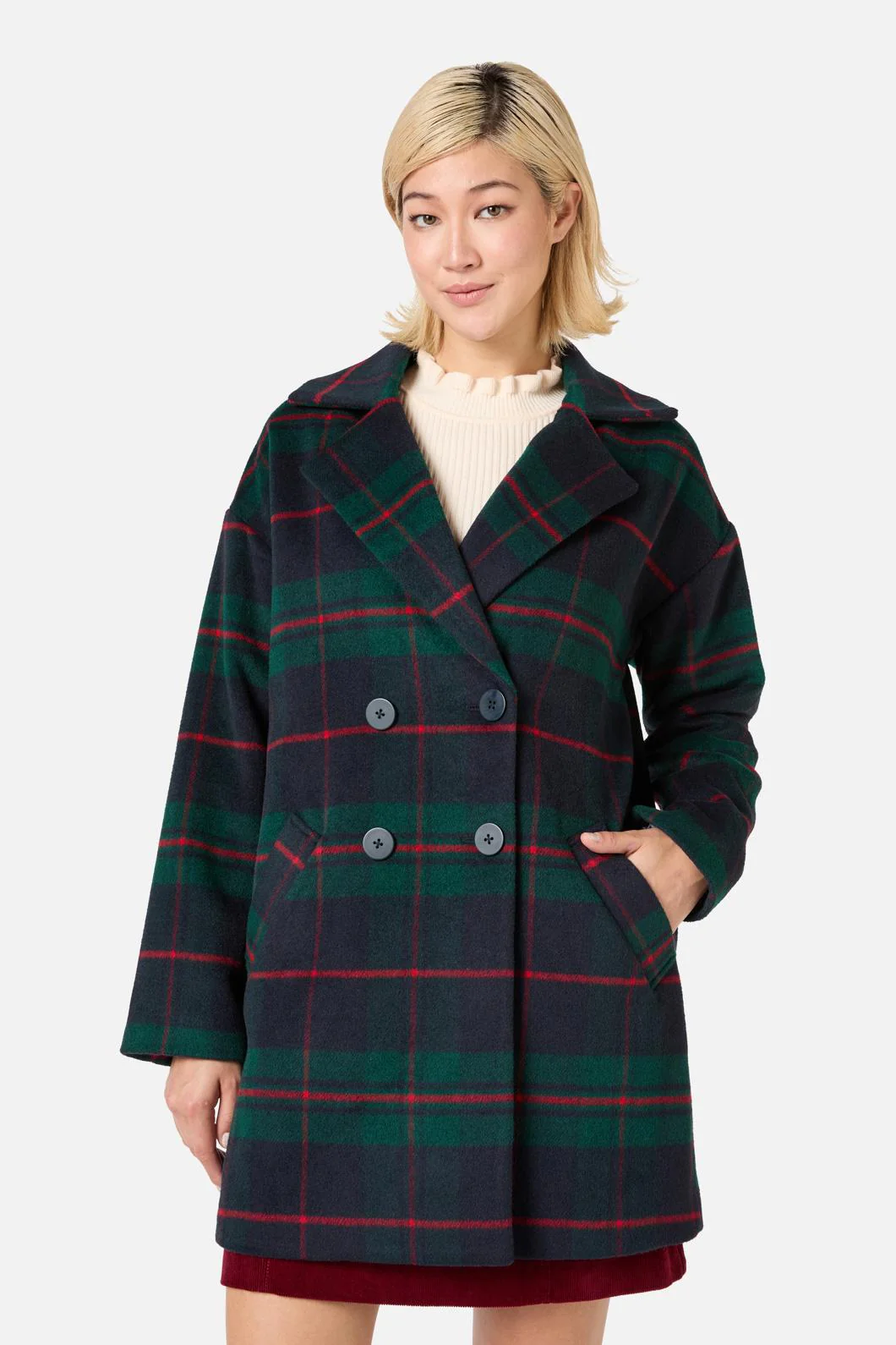 Harper Check Cosy Coat