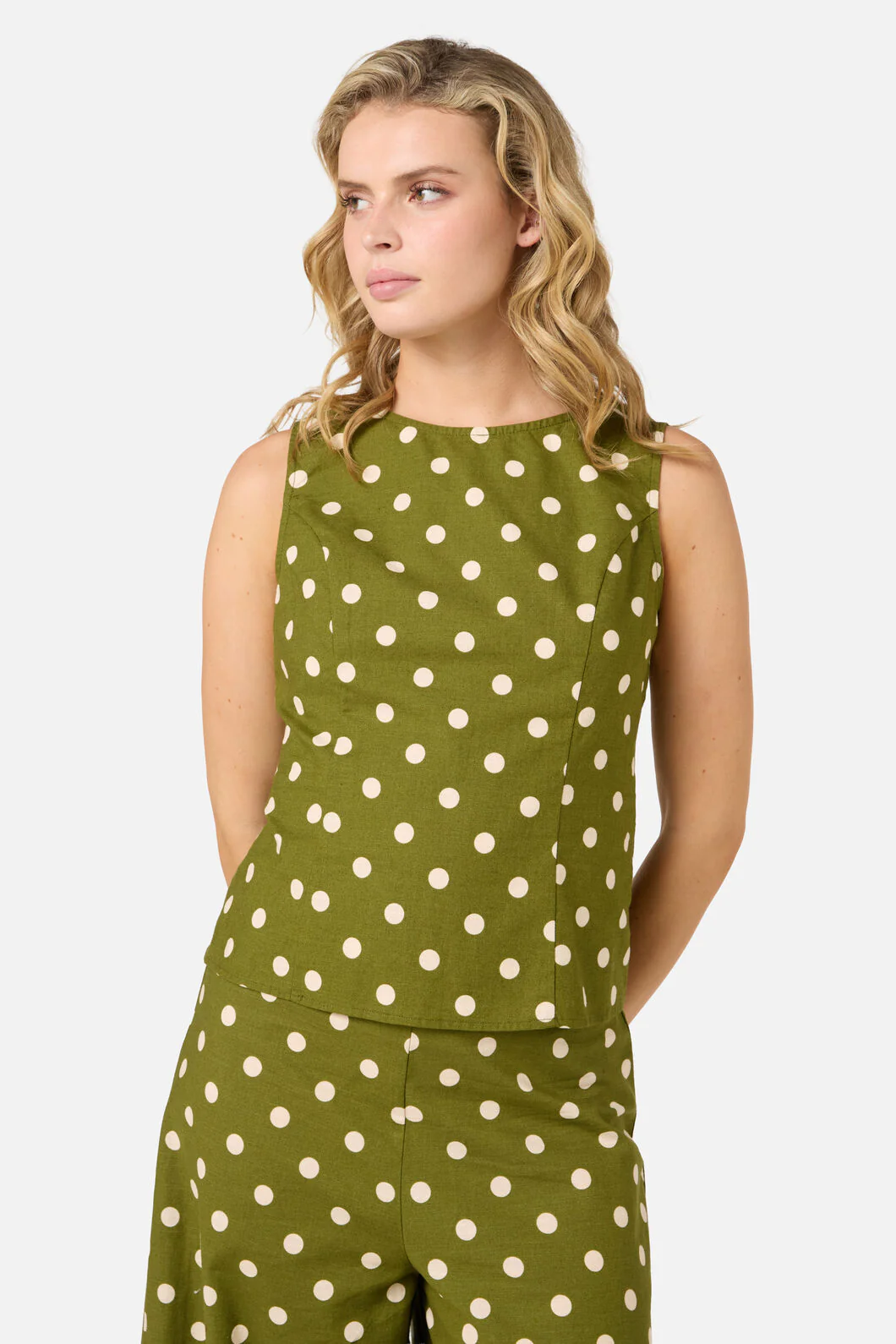 Polka Dot Shell Top