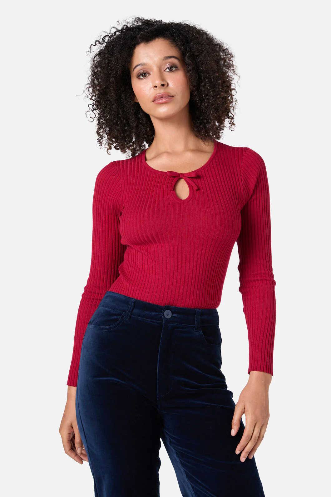Anna Bow Knit Top