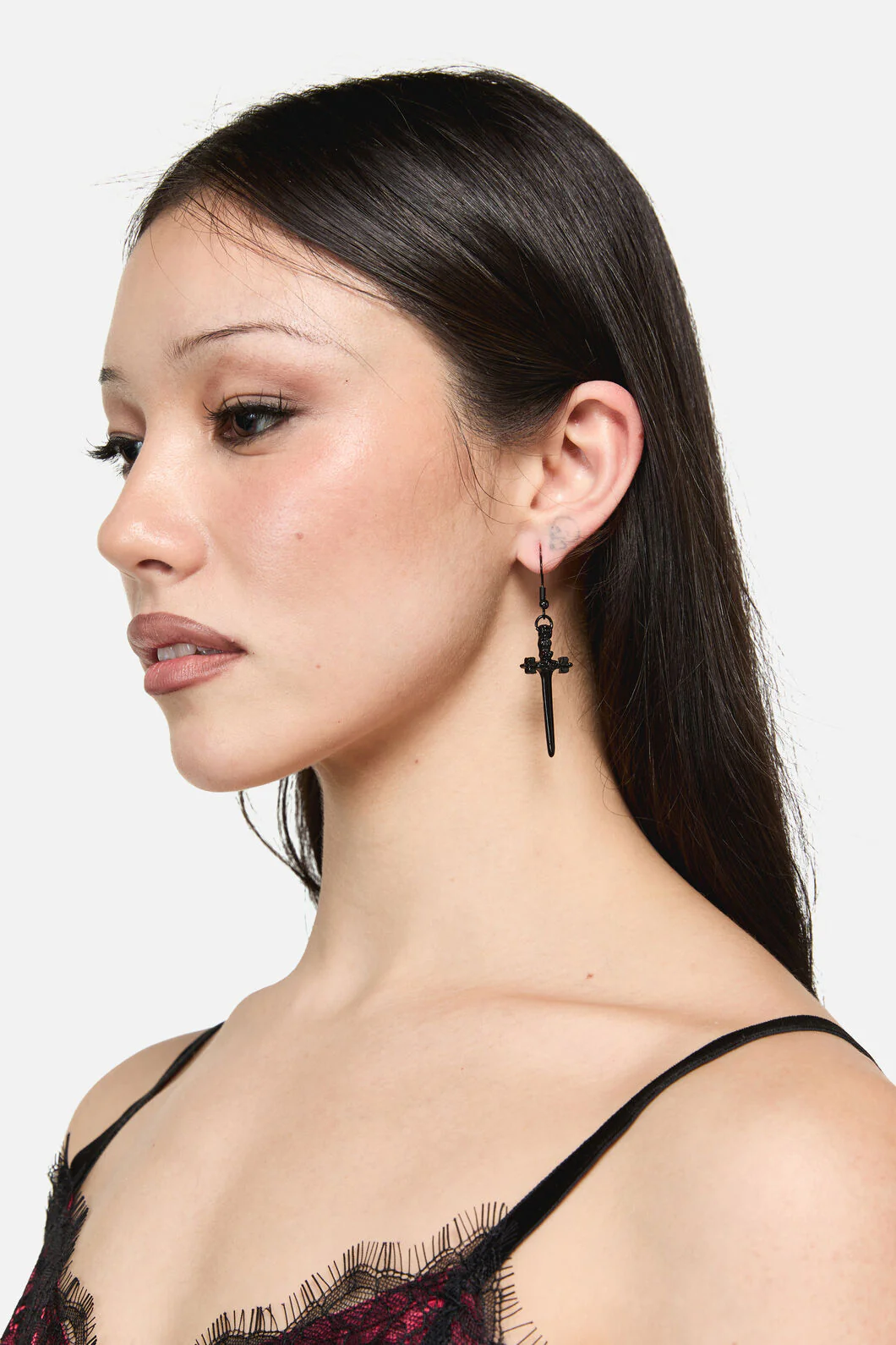 Black Sword Earrings