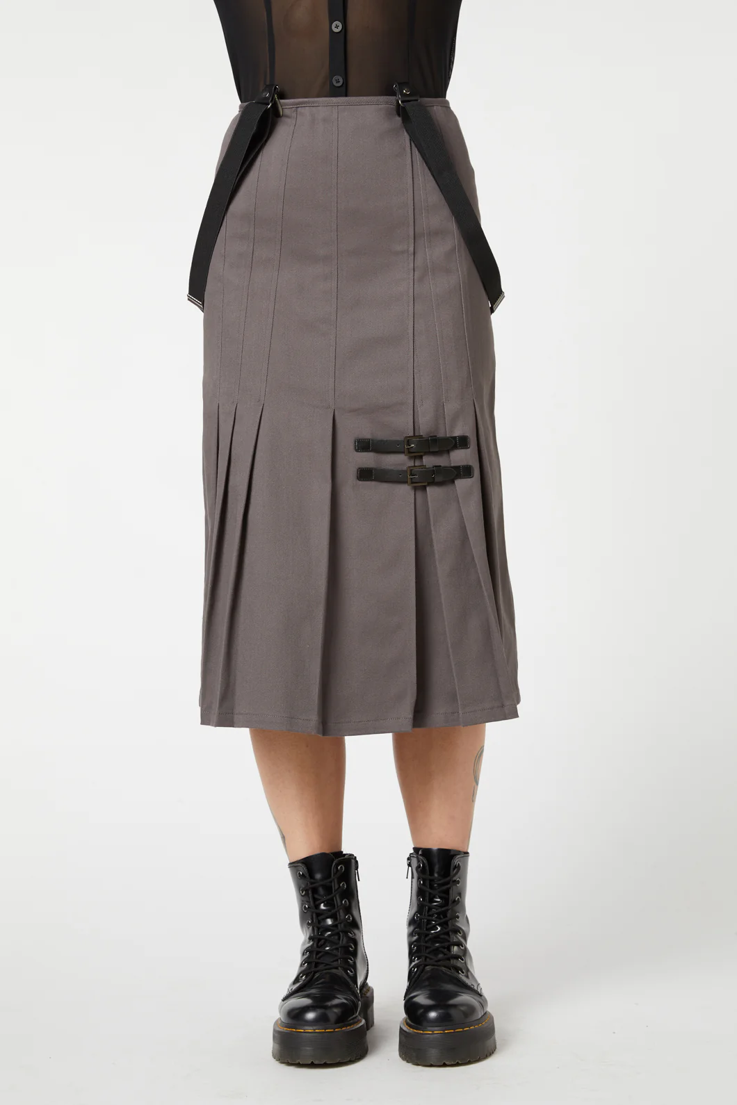 Time & Date Pleated Skirt
