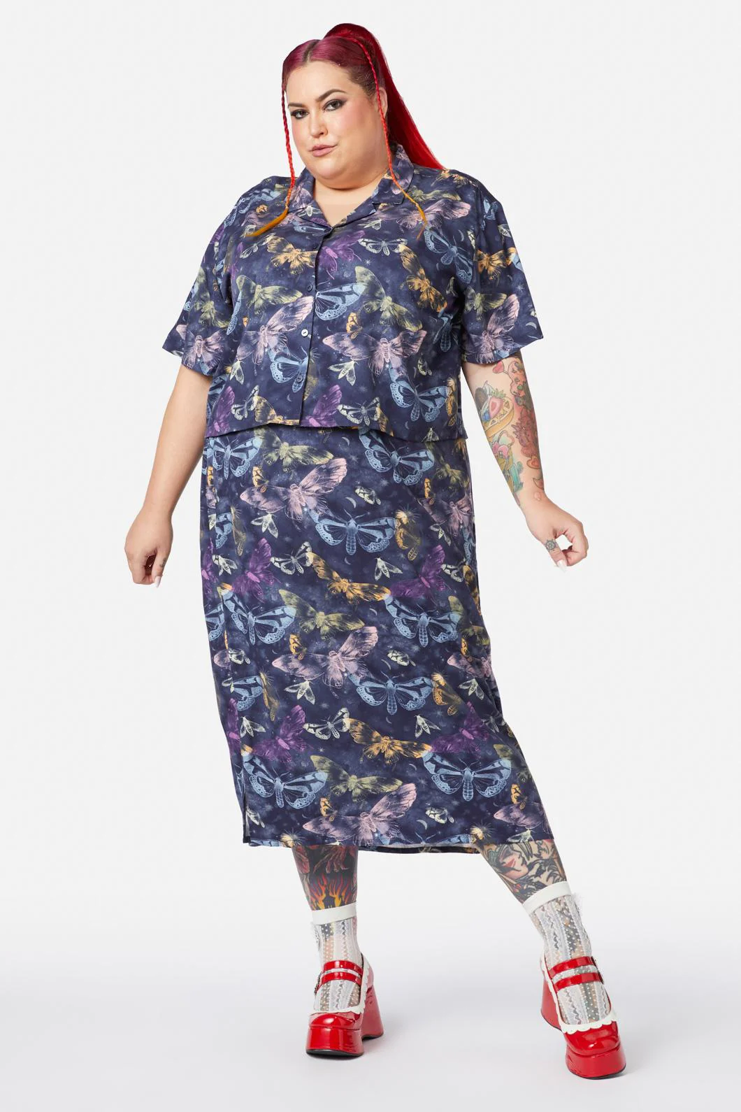 Curve Lunar Moth Print Blouse