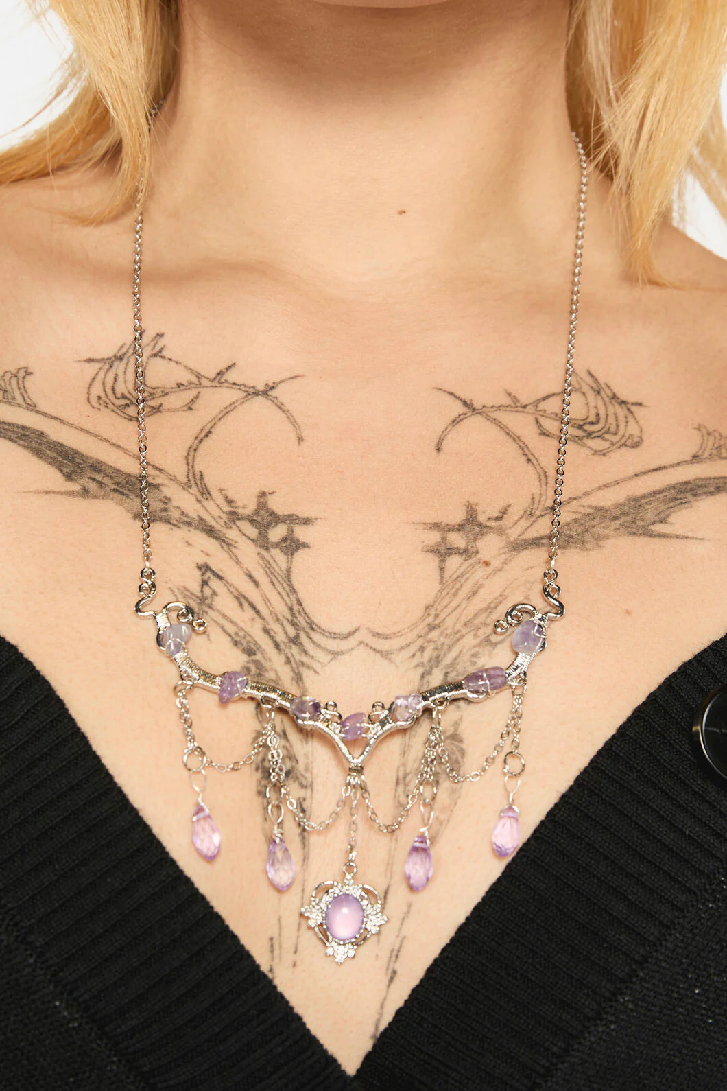 Lilac Crystal Necklace