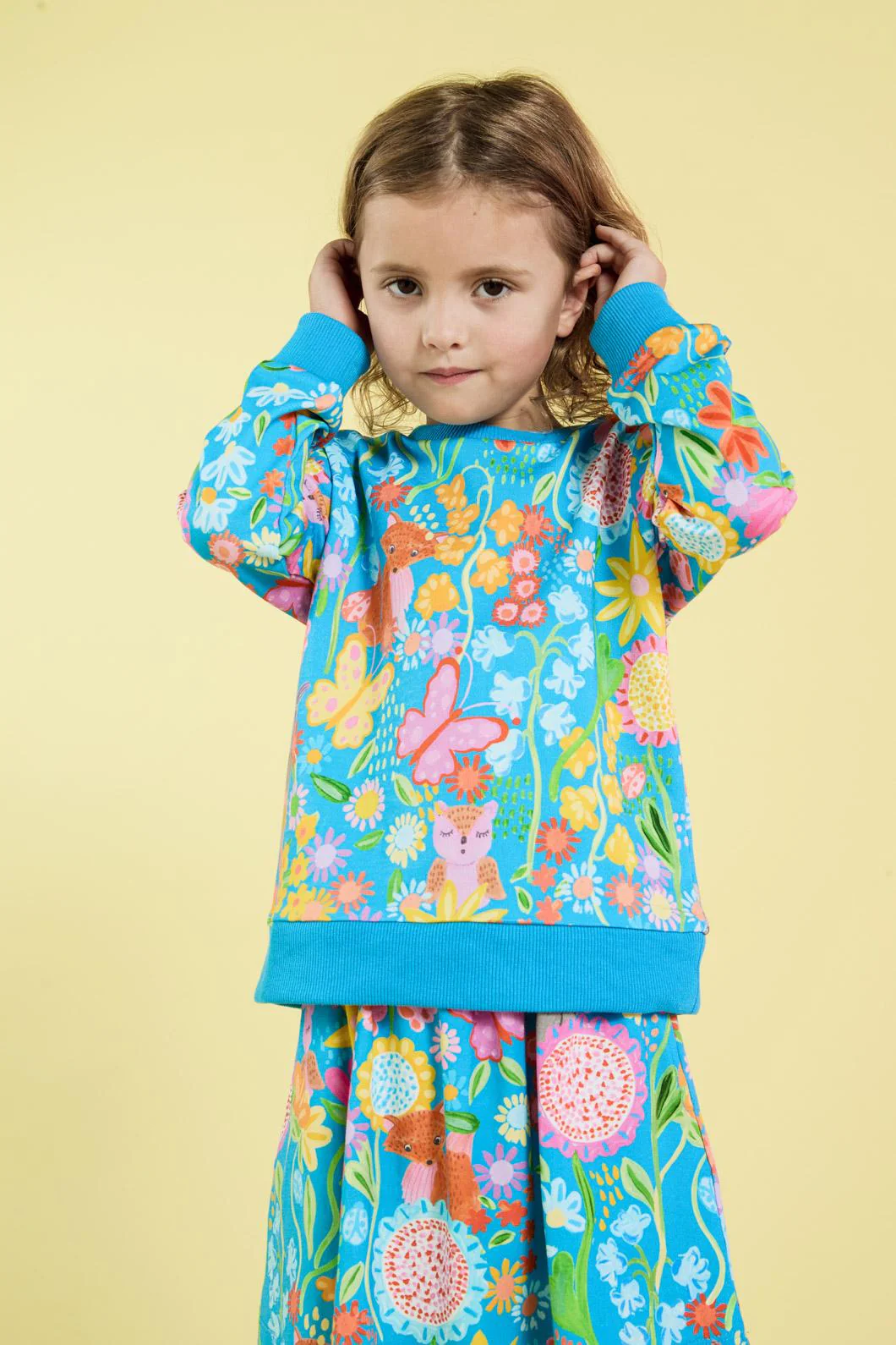 Folk Flower Kids Sweater
