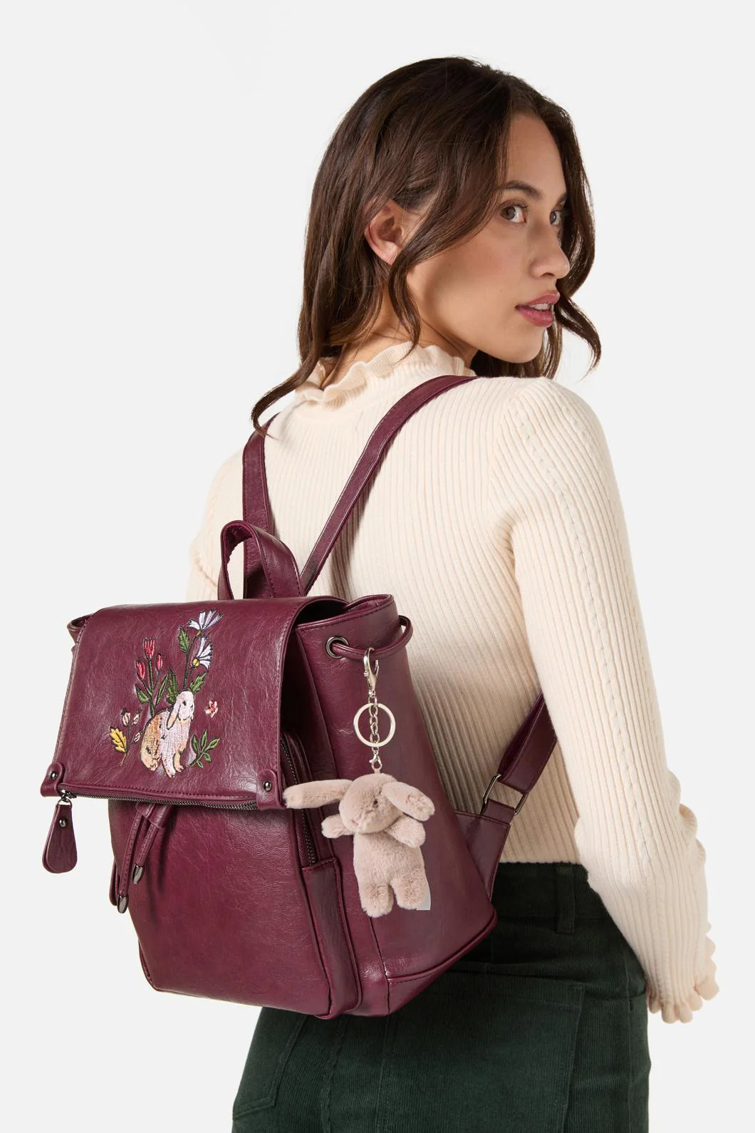 Tan Rabbit Bag Charm