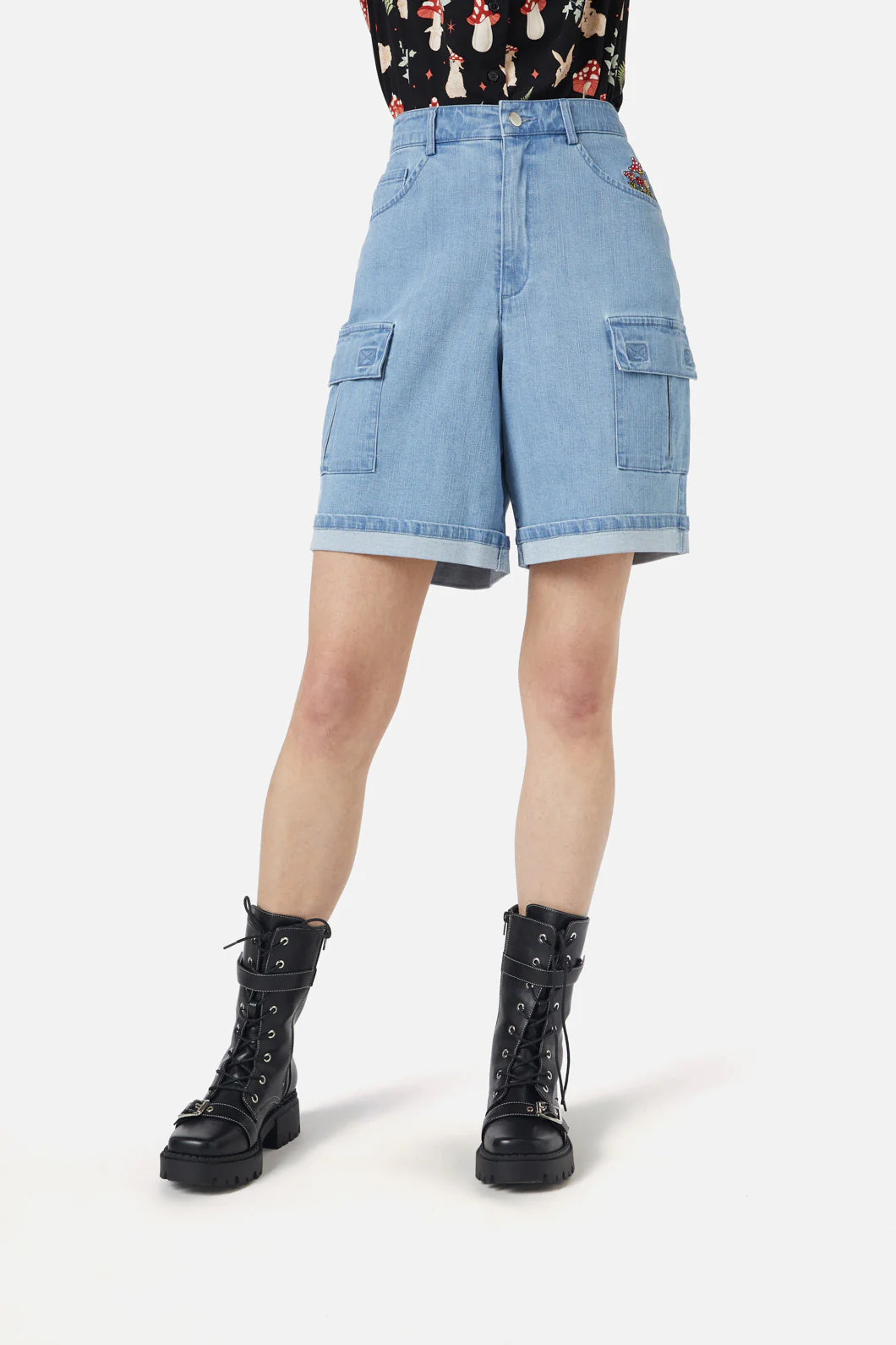Field Shroom Denim Shorts
