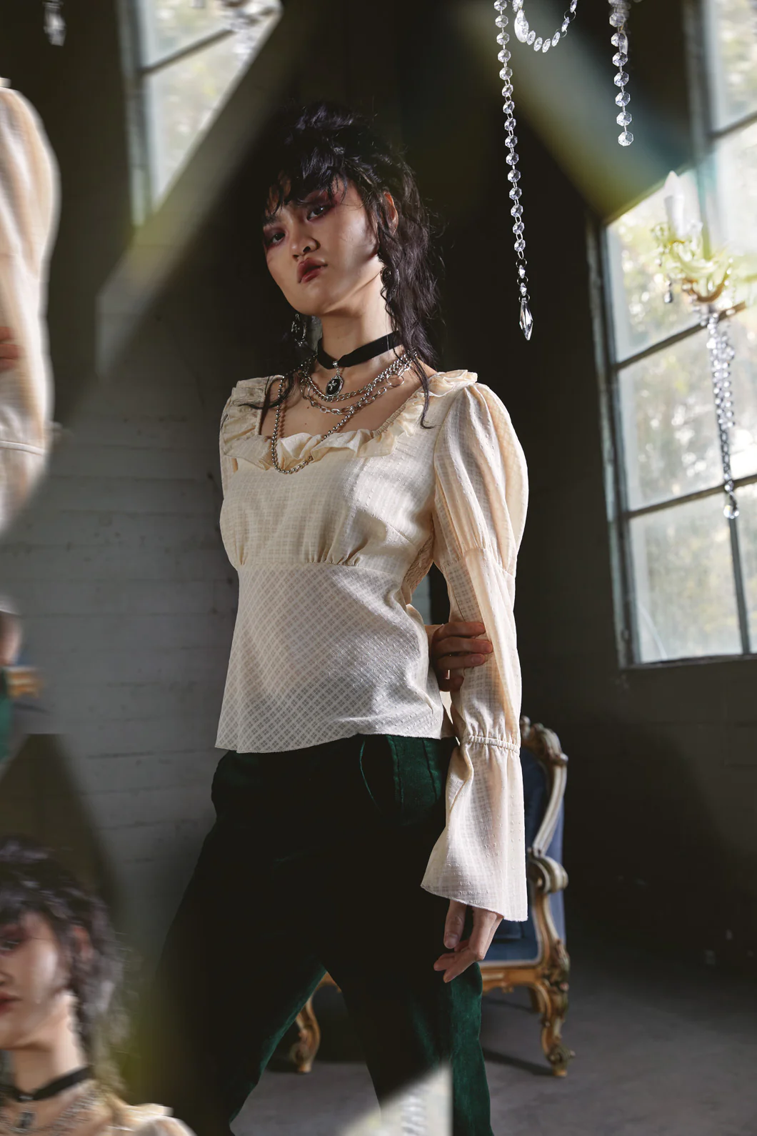 All Of White Sheer Blouse