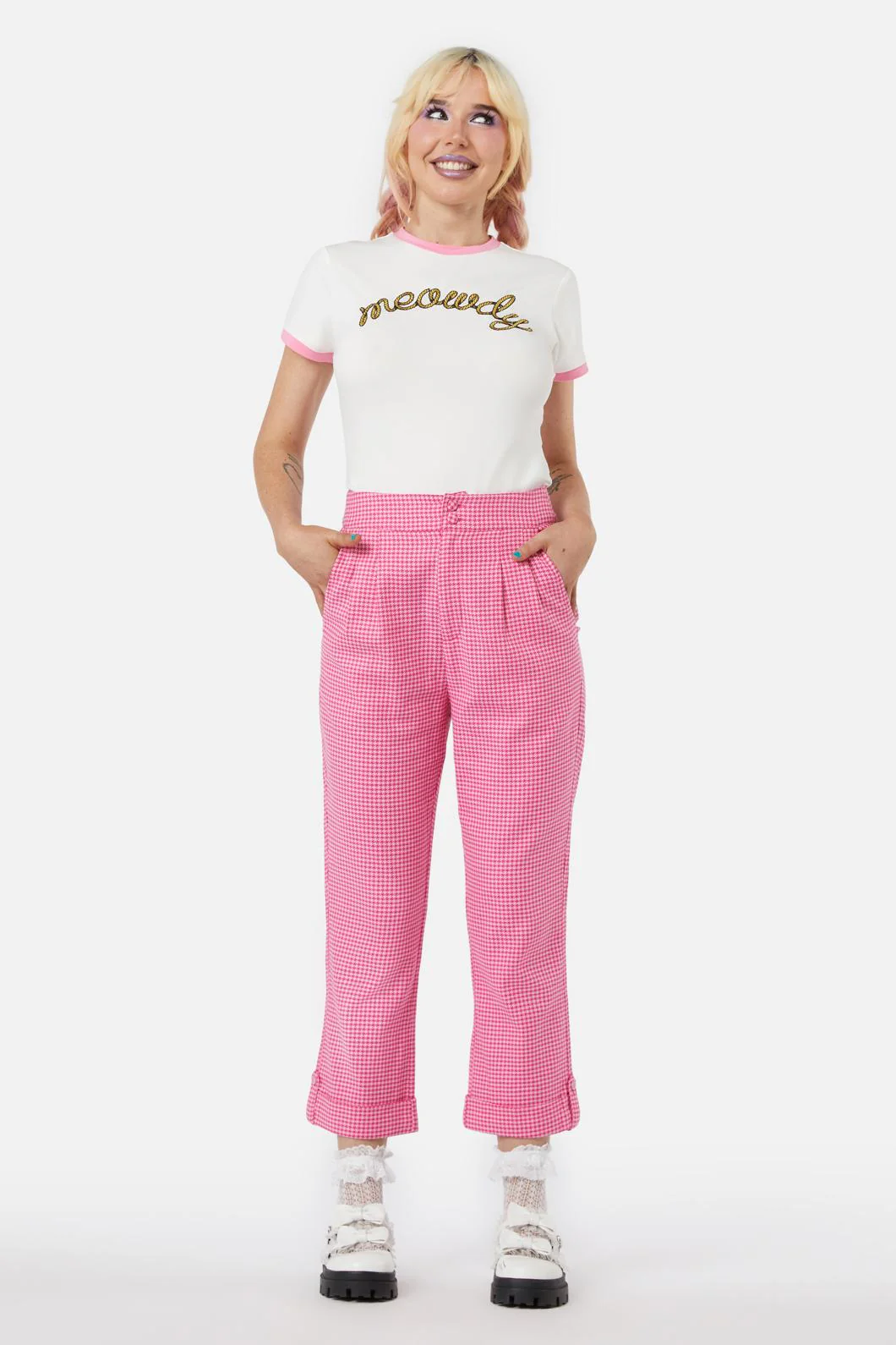 Maybelle Houndstooth Capris