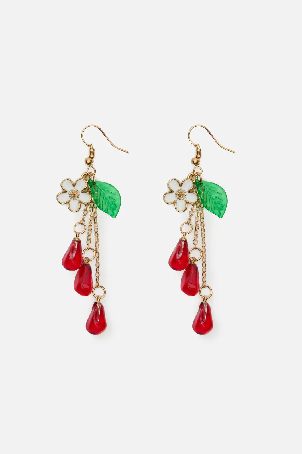 Pomegranate Seed & Daisy Earrings