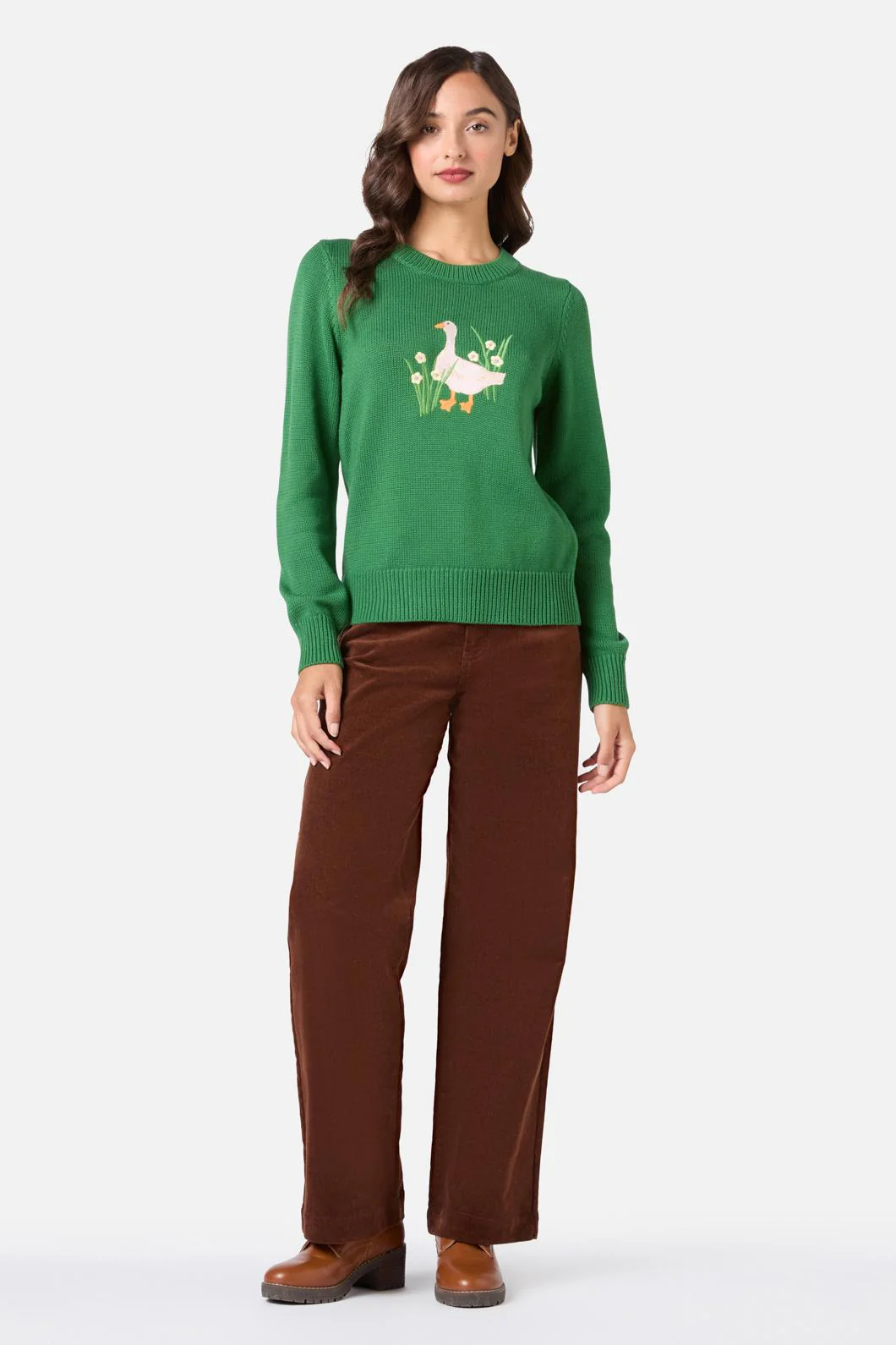 Goose Embroidered Knit Jumper