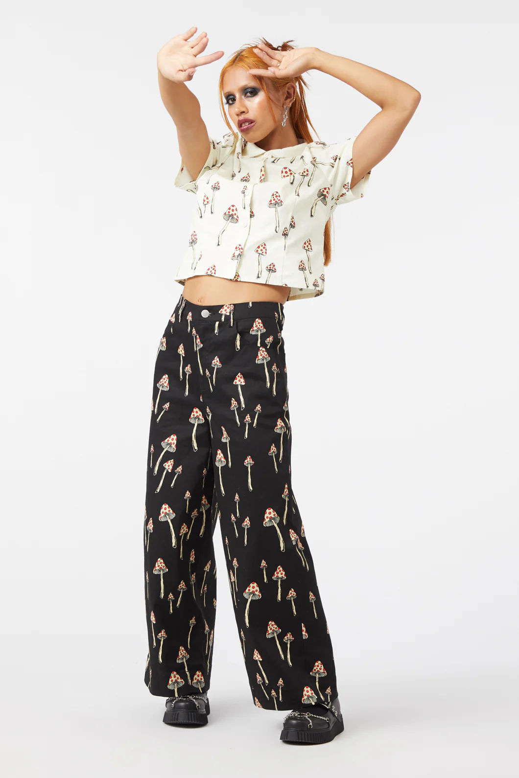 Shroom Cap Wide Leg Pants