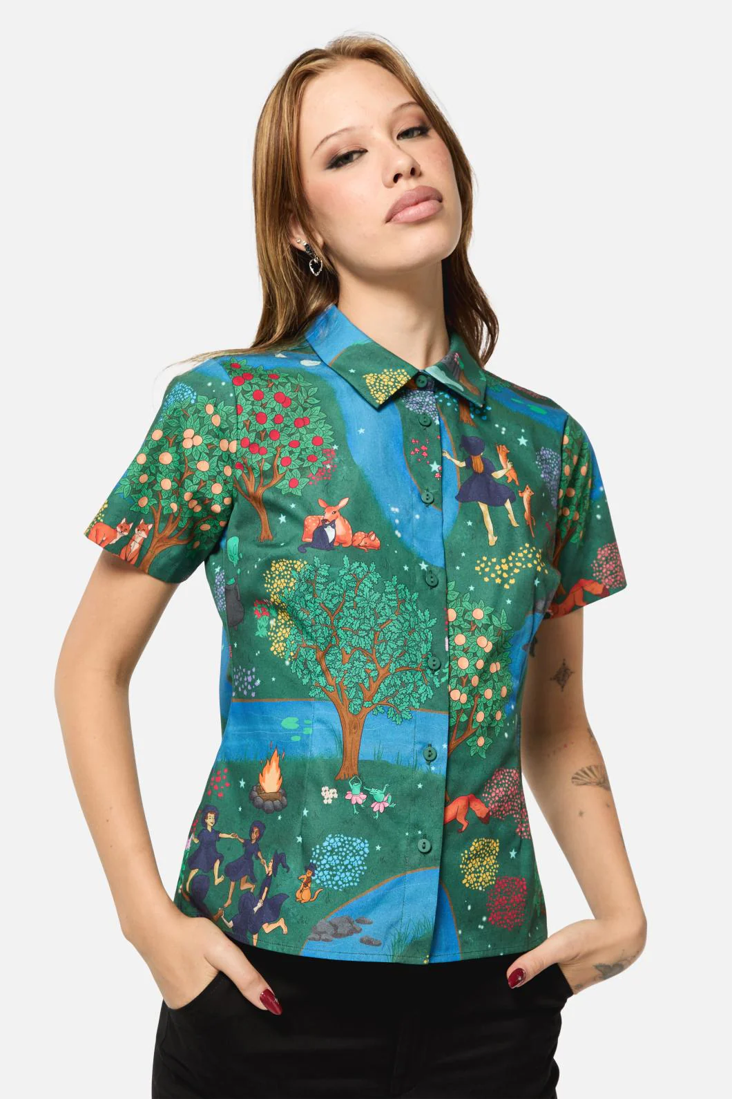 Tapestry Of Life Fitted Blouse