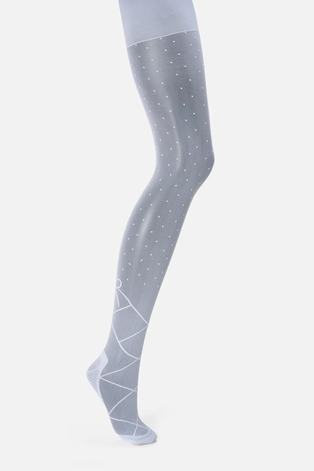 Cream Spot & Bow Tights