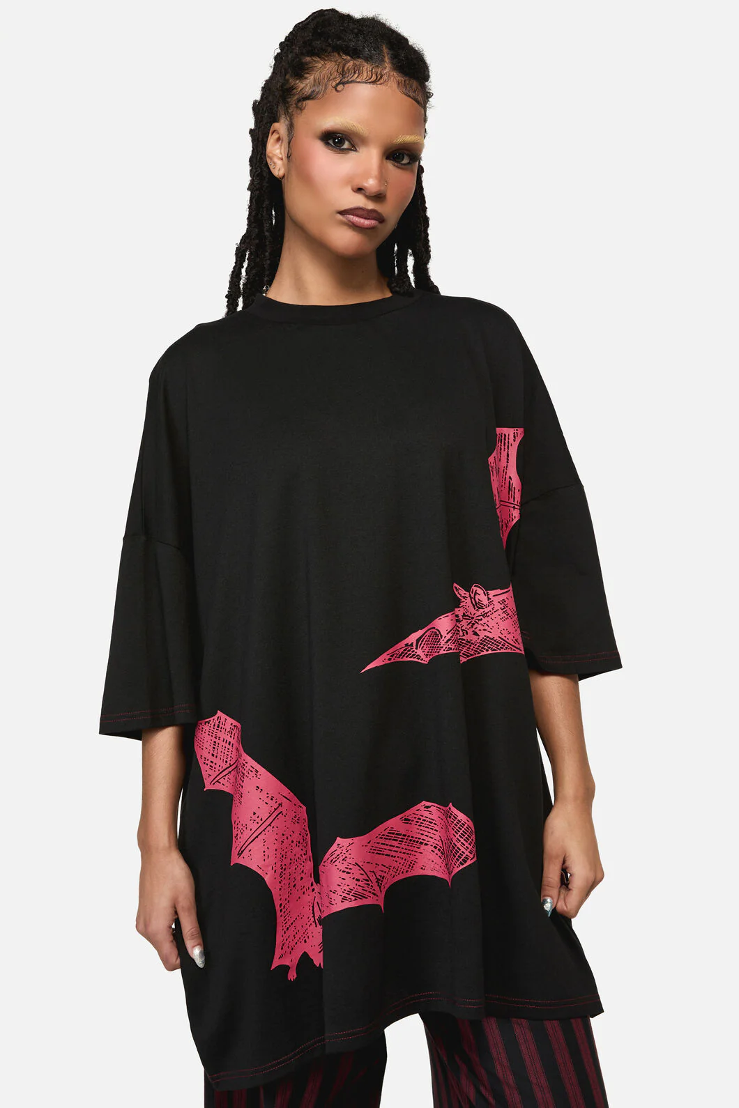 Batz Print Goth Oversized Tee