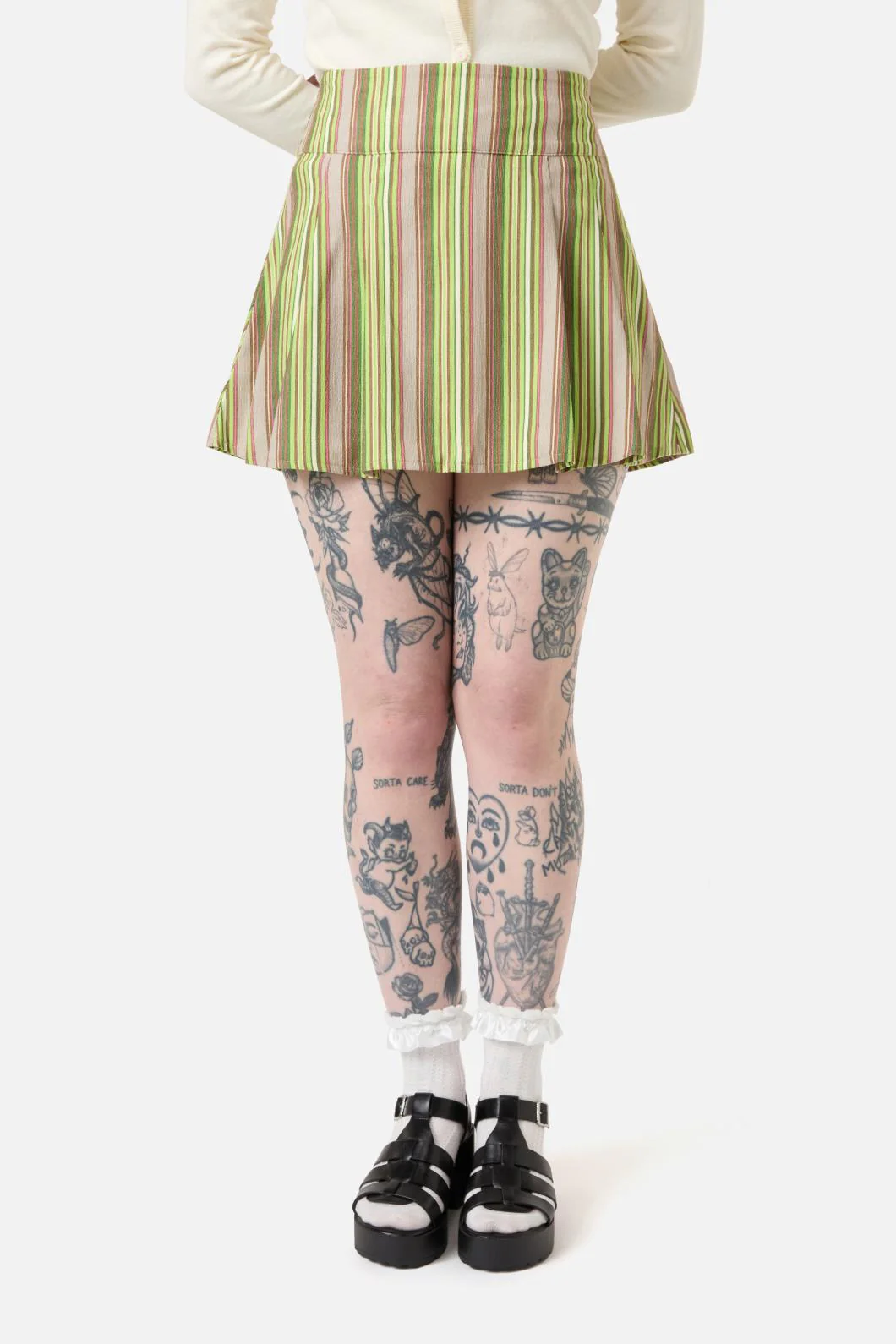 Homily Stripe Cord Skirt