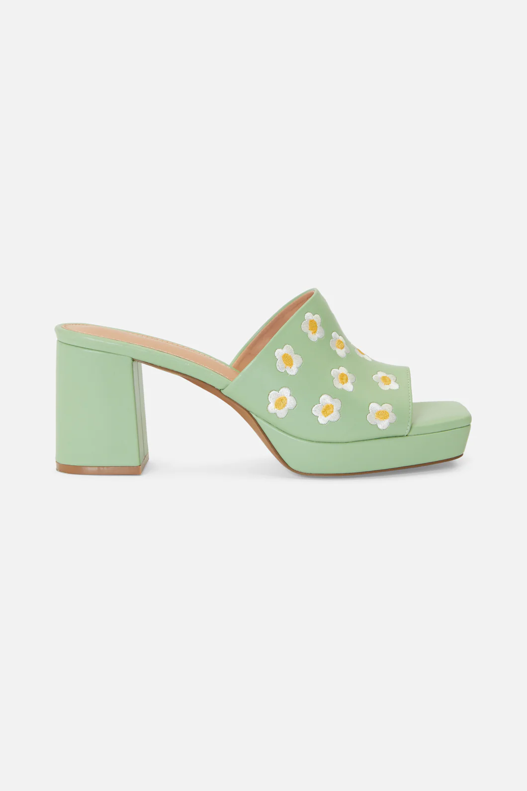 Daisy Embroidered Slide