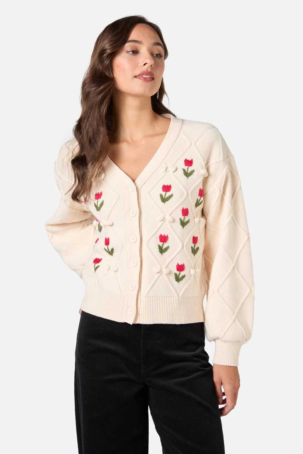 Tulip Embroidered Cardigan