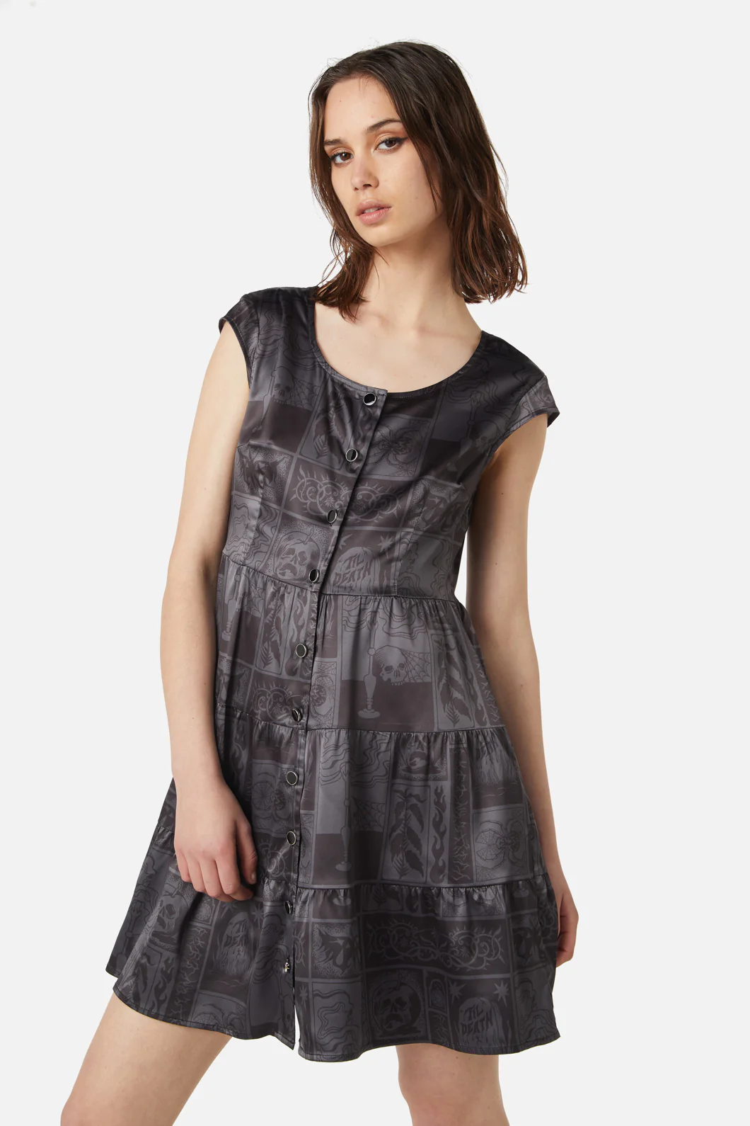 Ruined Mansion Satin Brocade Dress