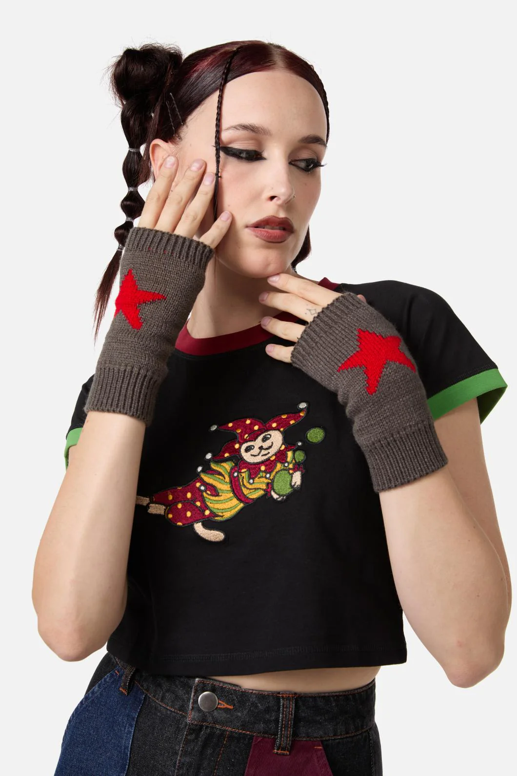 Stars Fingerless Gloves
