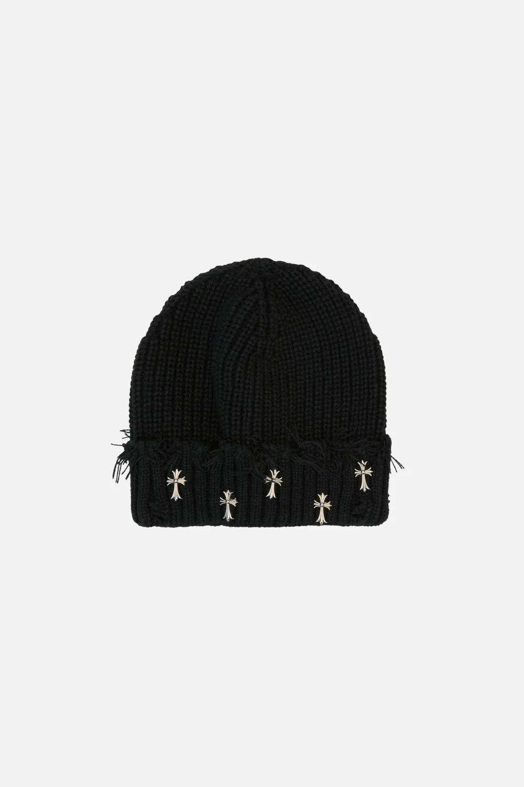 Black Cross Charm Beanie