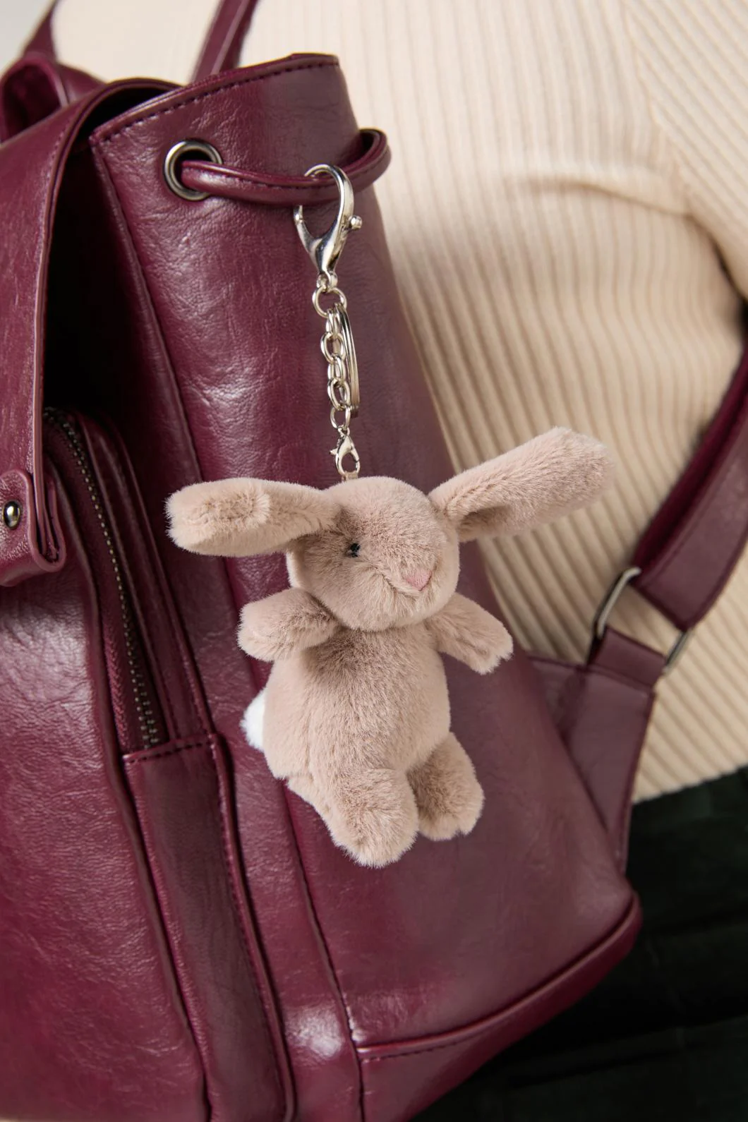 Tan Rabbit Bag Charm