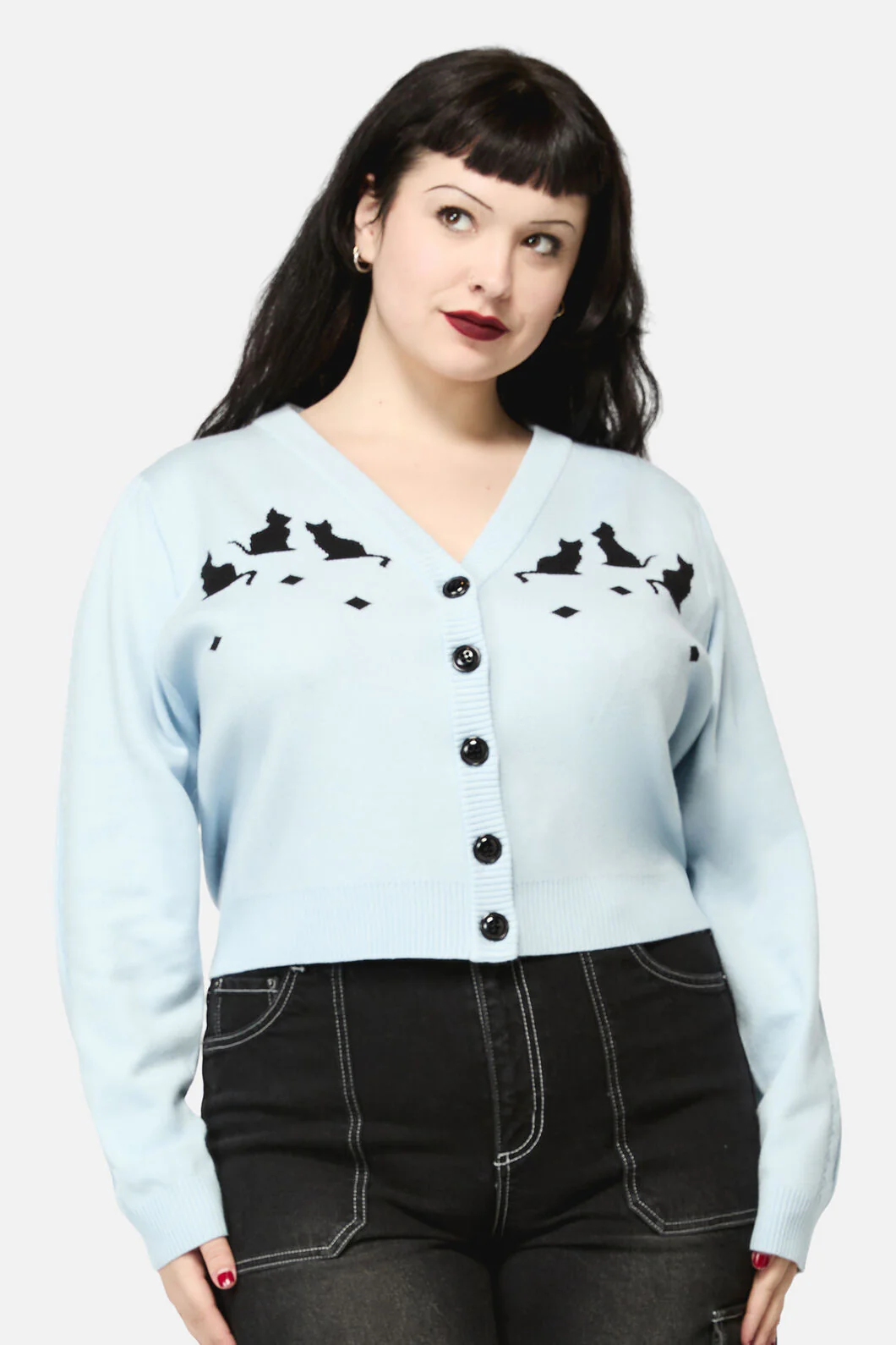 Curve Catkins Cableknit Cardi