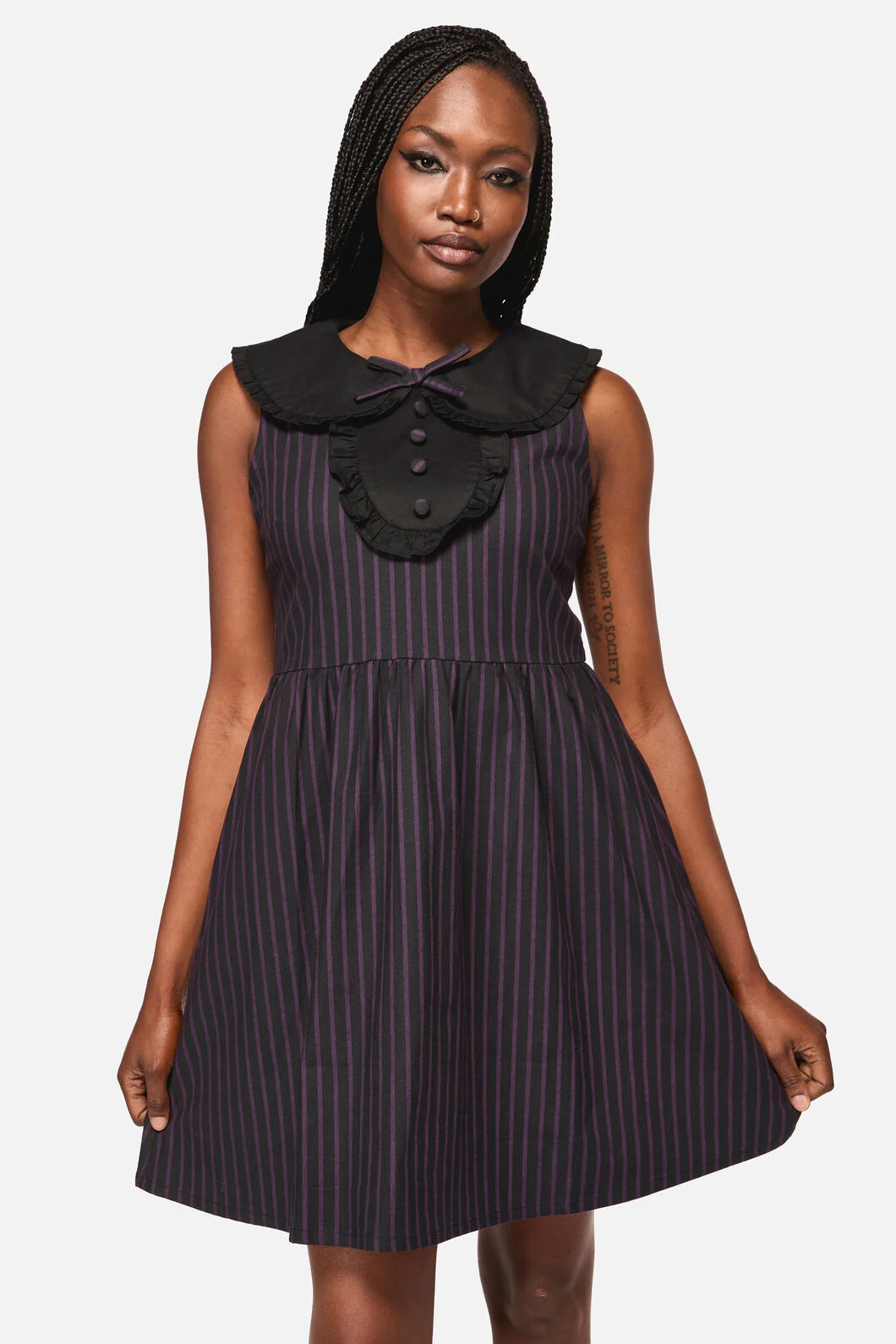 Sabrina Pinstripe Goth Dress