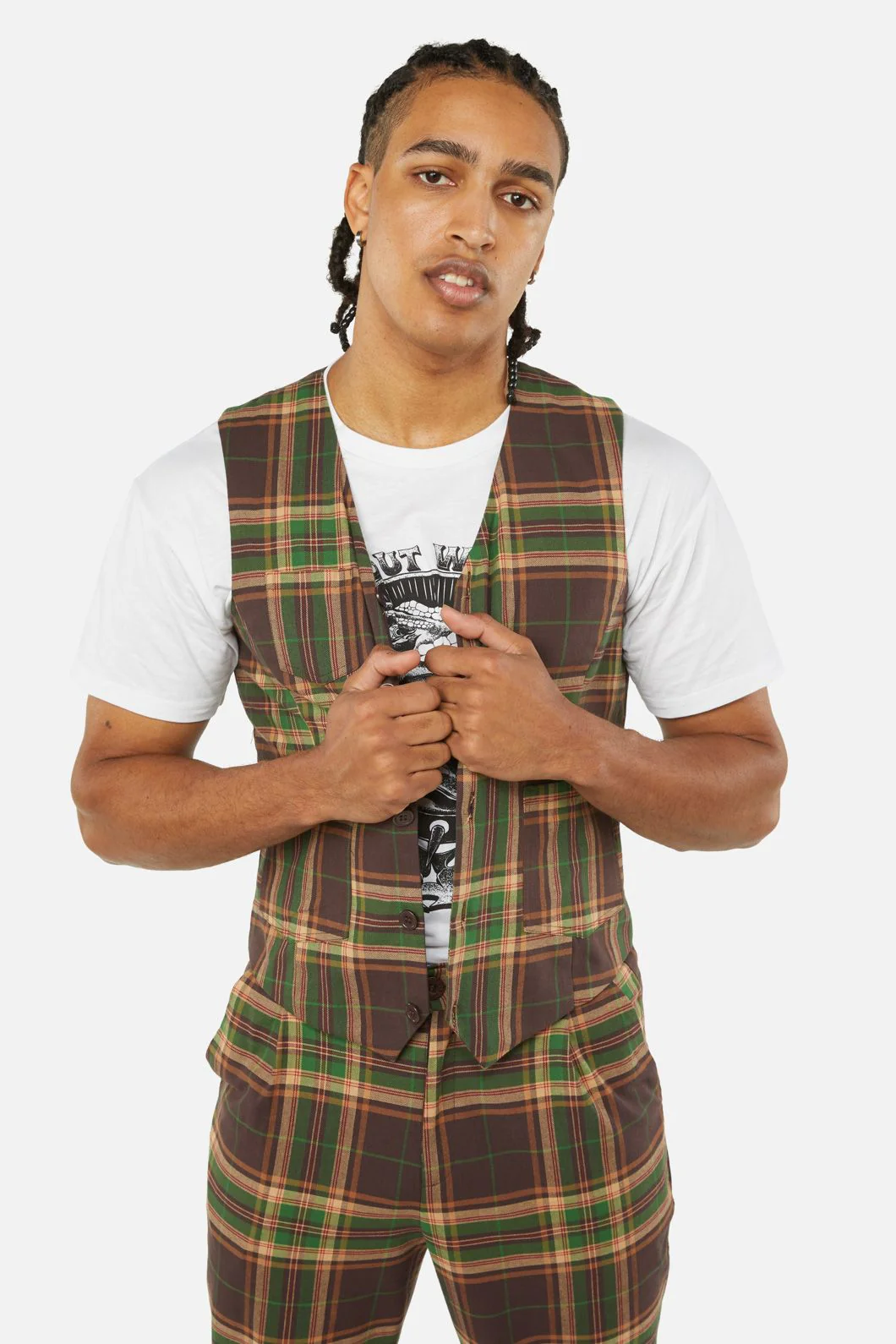 Triassic Tartan Pocket Vest