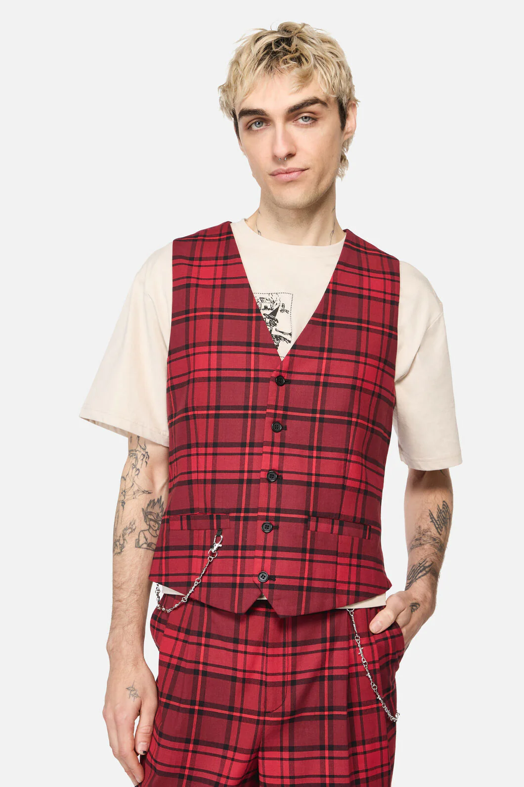 Over It Tartan Vest