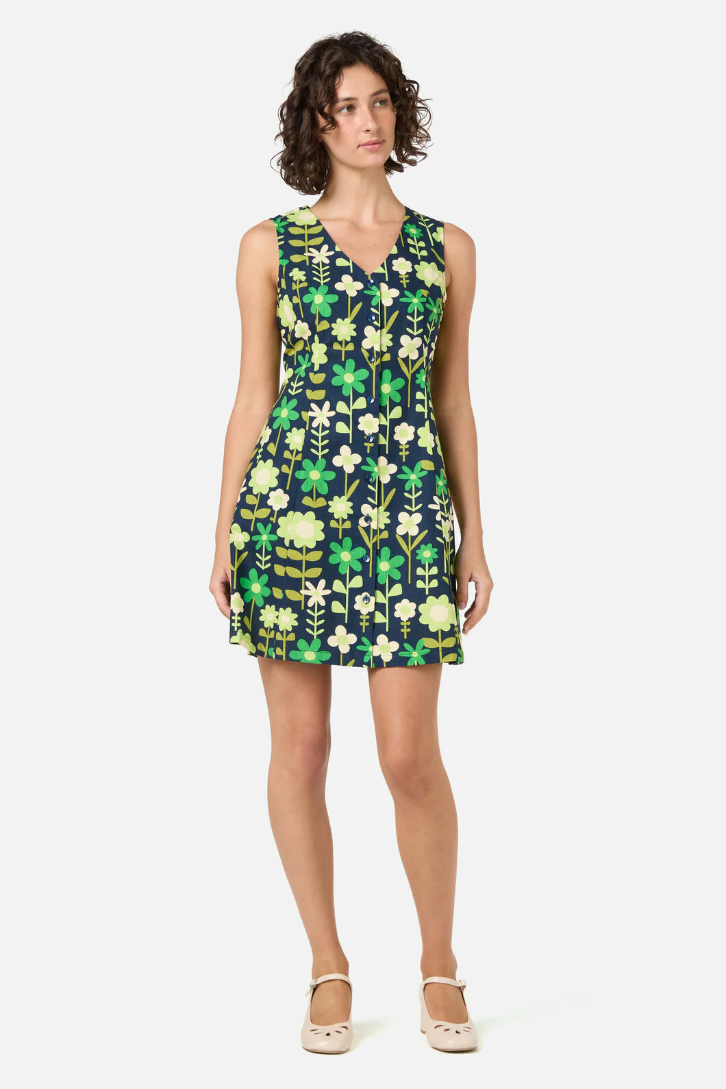 Penny 60's Button Front Dress