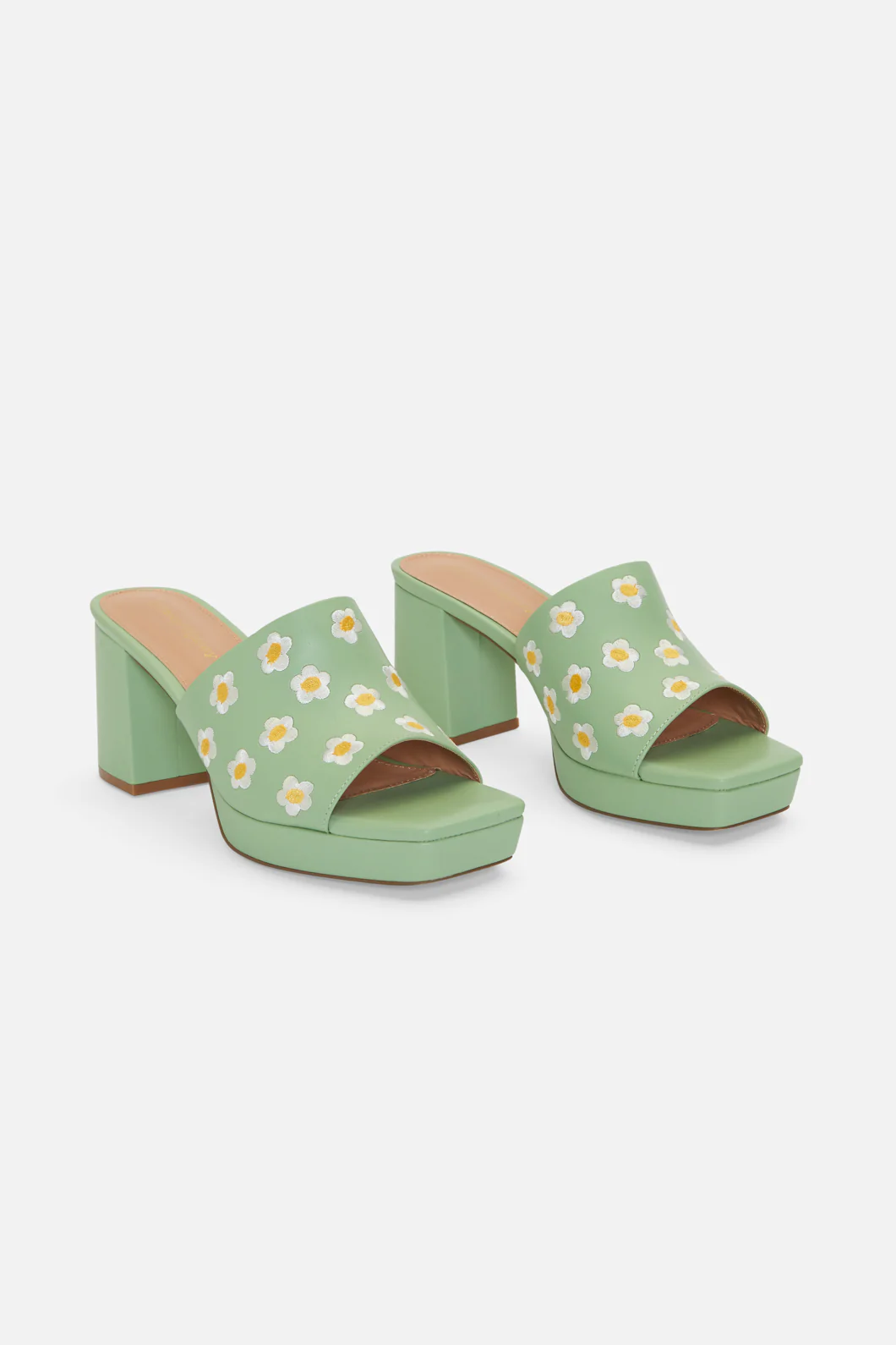 Daisy Embroidered Slide