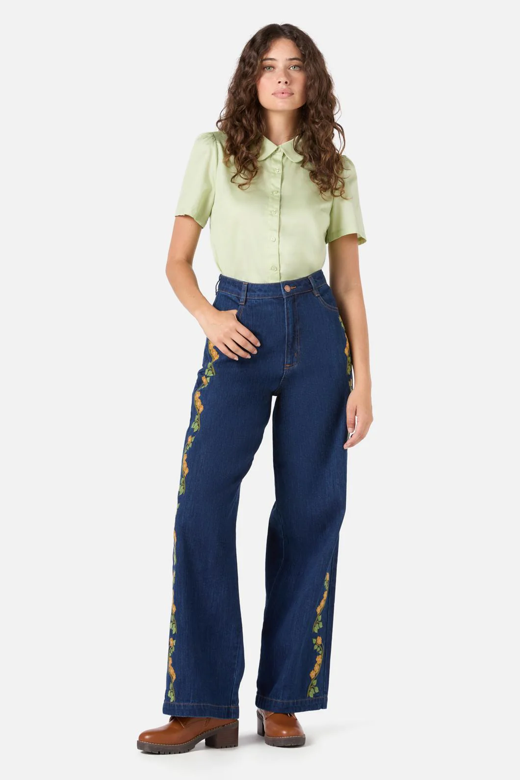Flower Child Embroidered Jean
