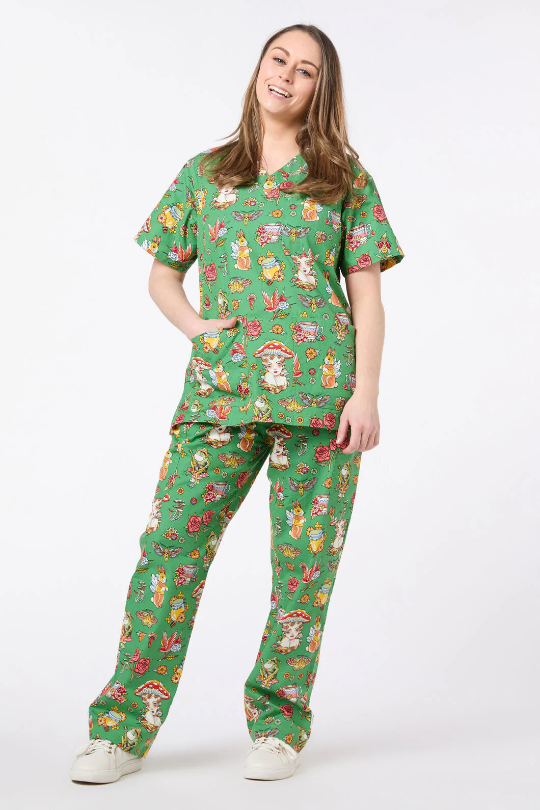 Cottagecore Tattoo Scrub Set