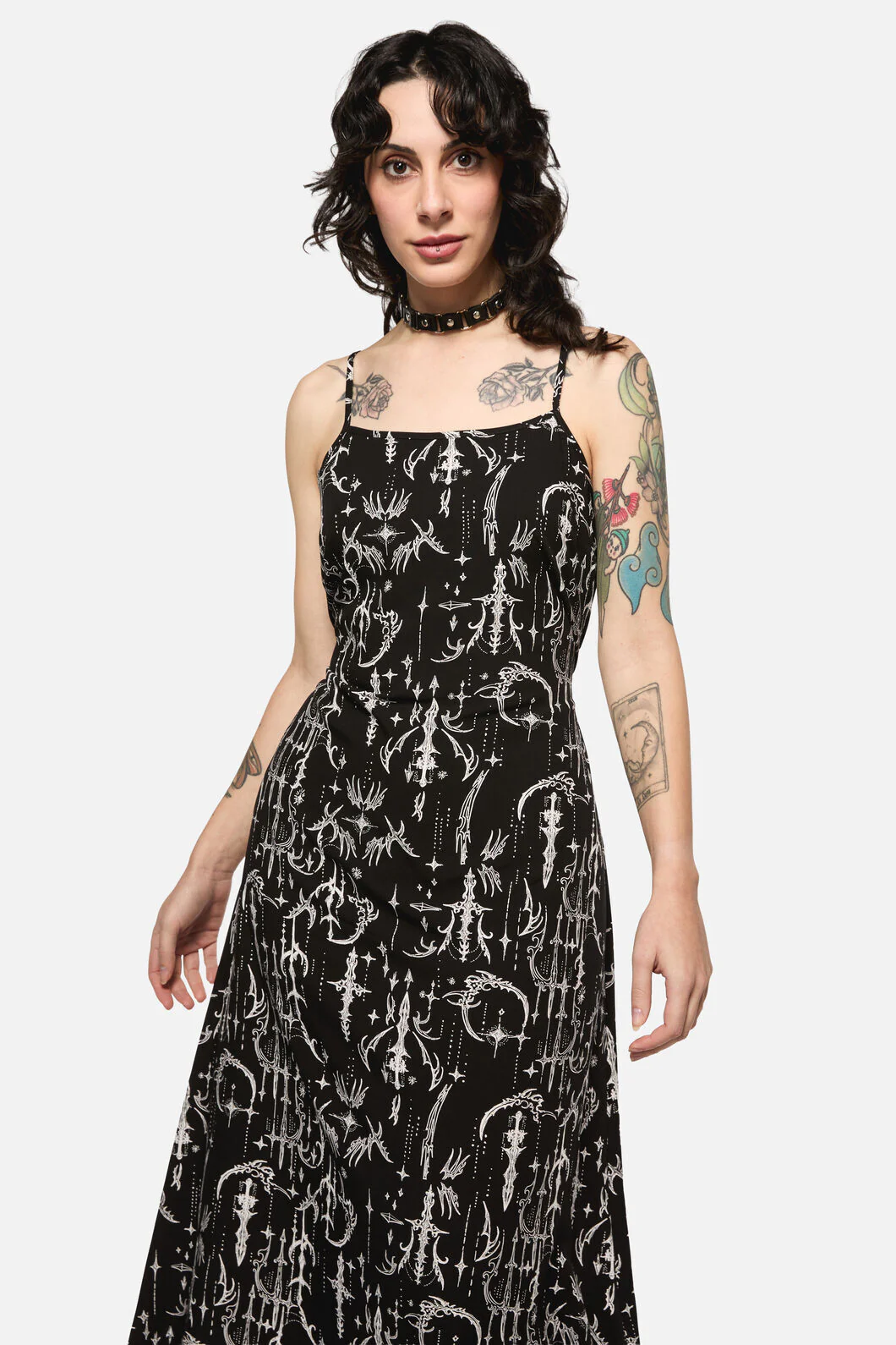 Cyber Sigil Slip Dress
