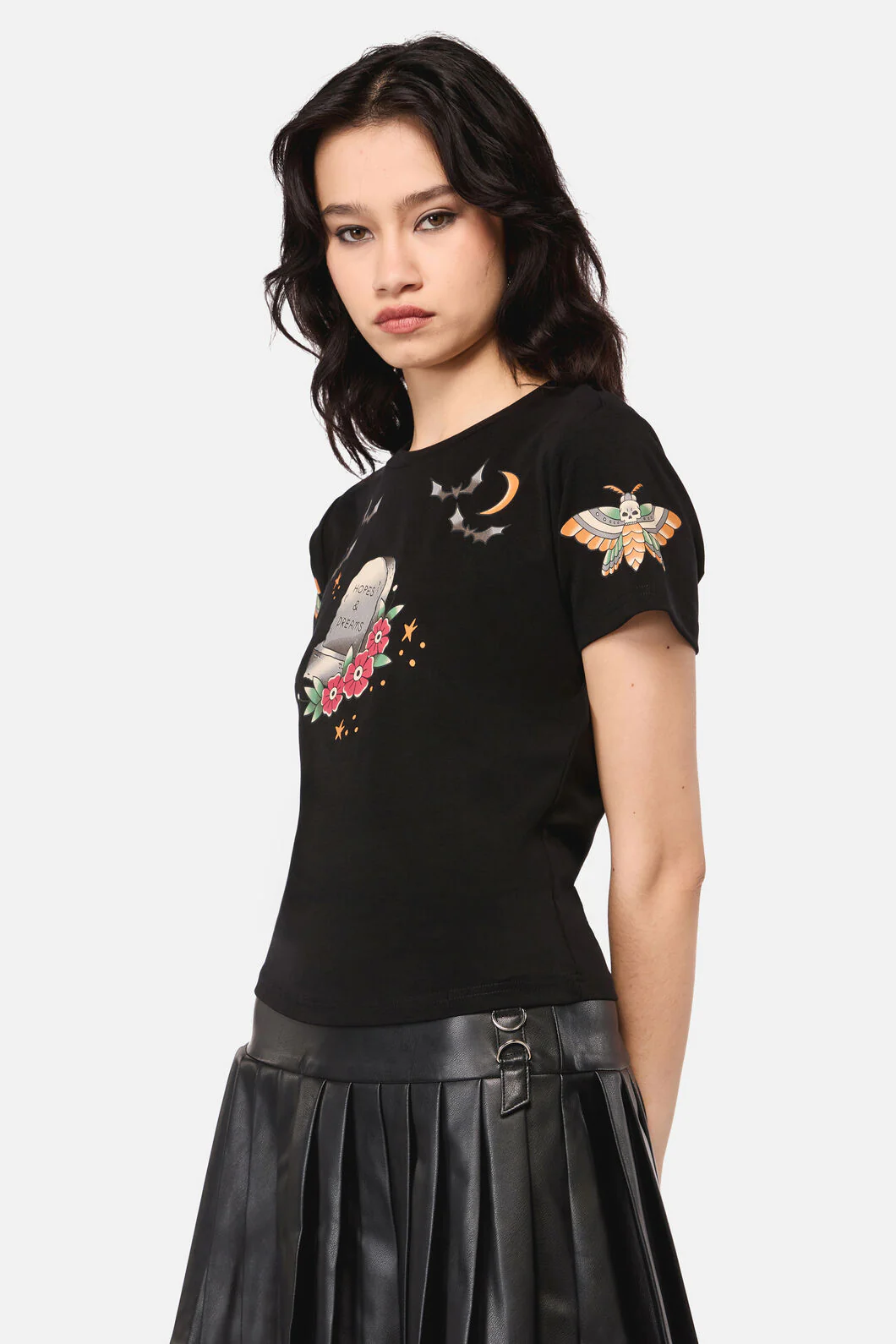 All Hallows Eve Tattoo Fitted Tee