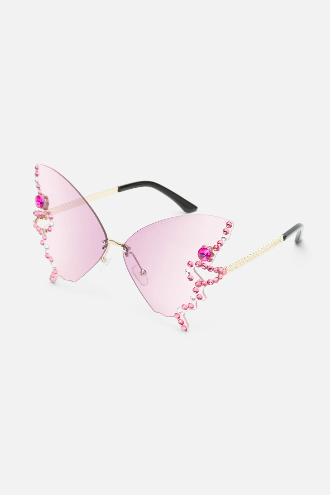 Pink Butterfly Sparkle Sunglasses