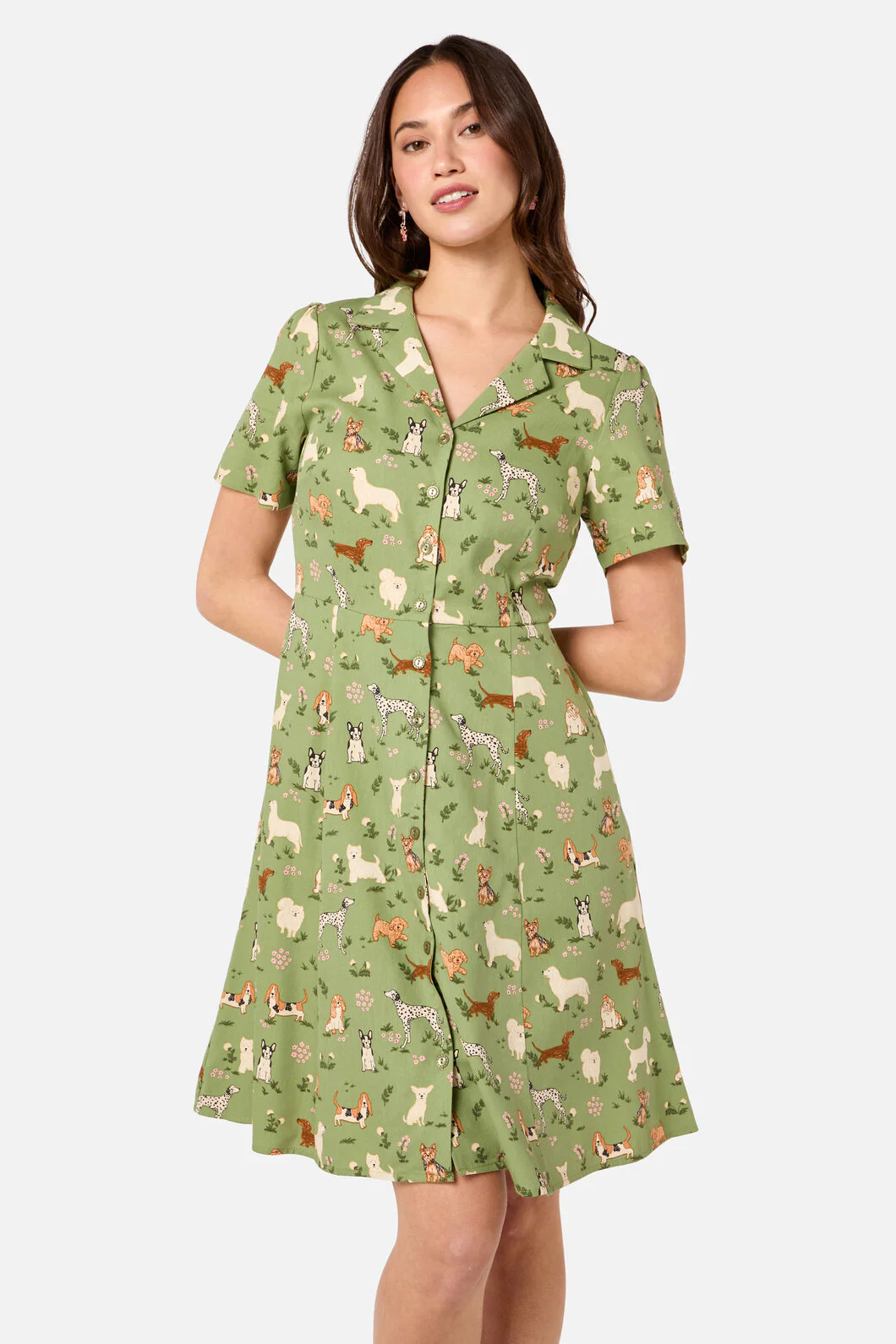 Cute Dogs Shirt Dress