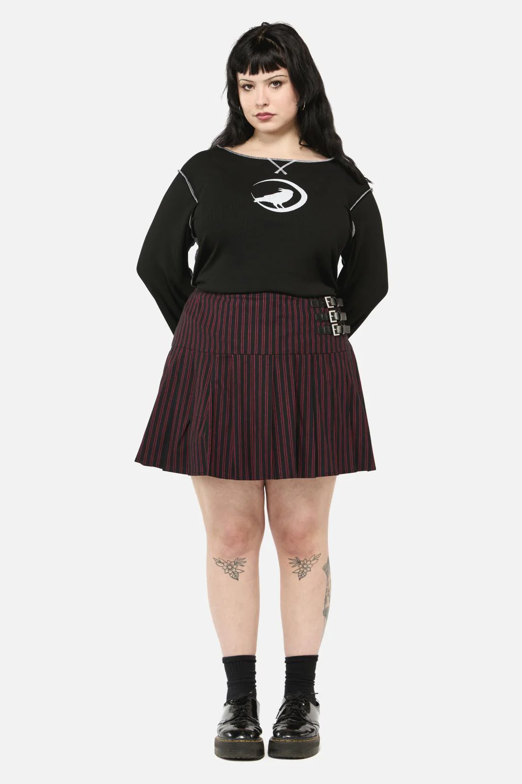 Curve Undead Pinstripe Skort