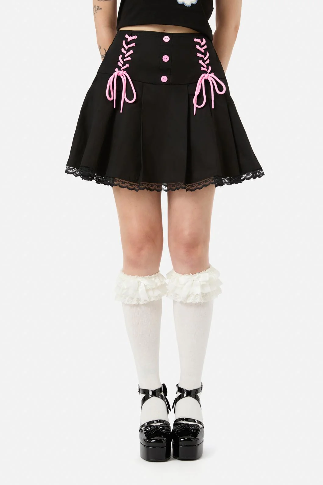 Two Of Hearts Lace Up Skirt