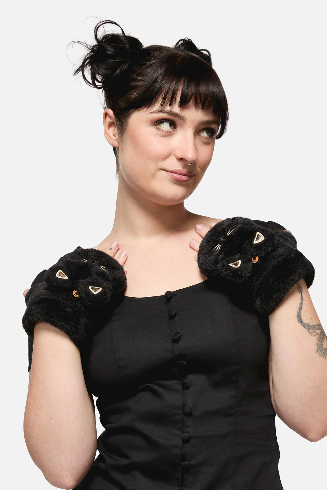 Faux Fur Cat Mitten Gloves