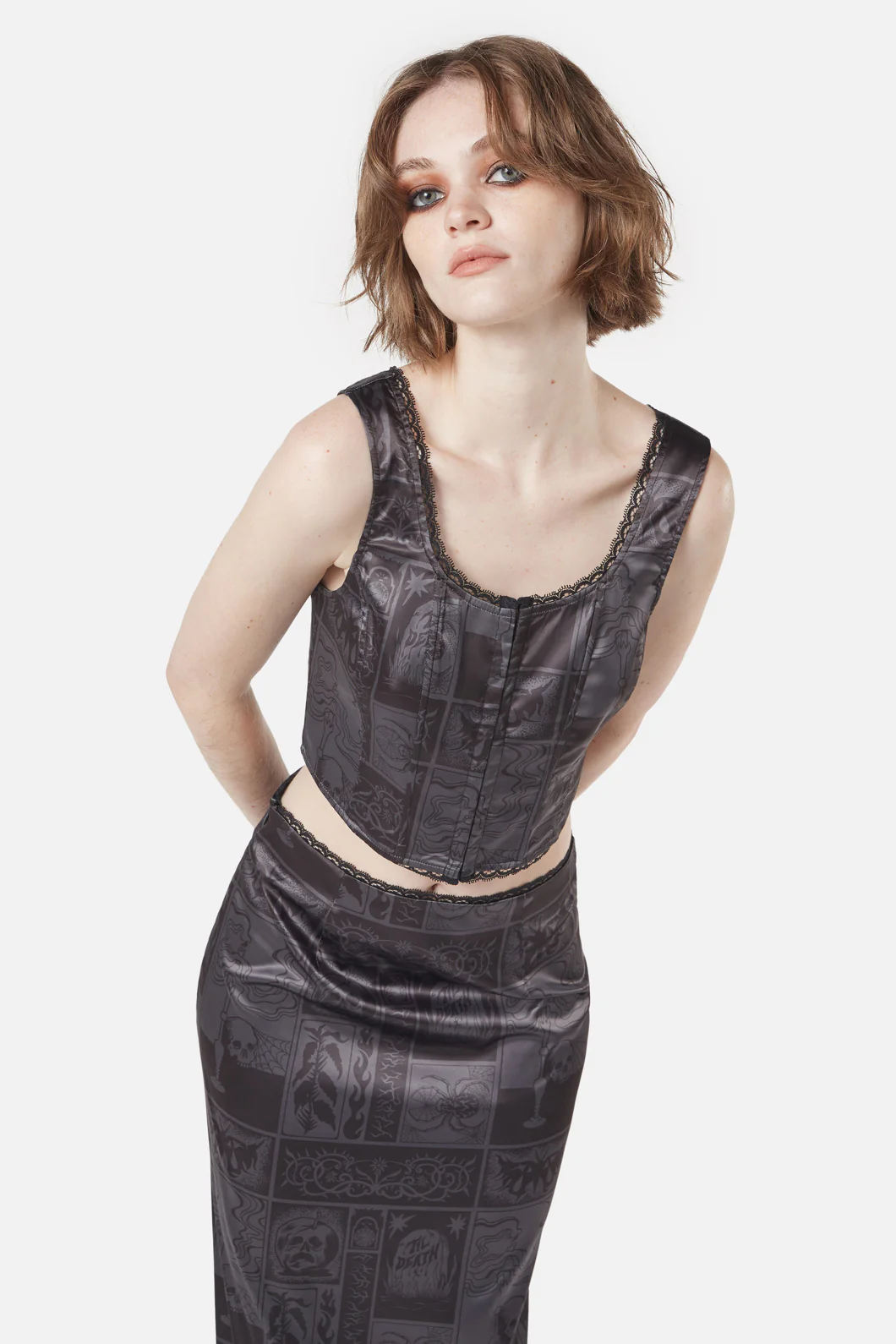 Ruined Mansion Satin Brocade Corset