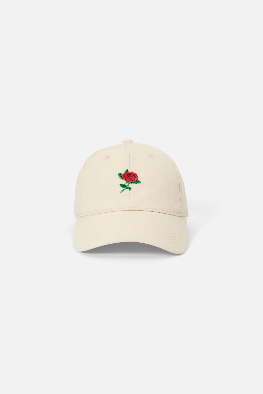 Cream Rose Embroidered Cap