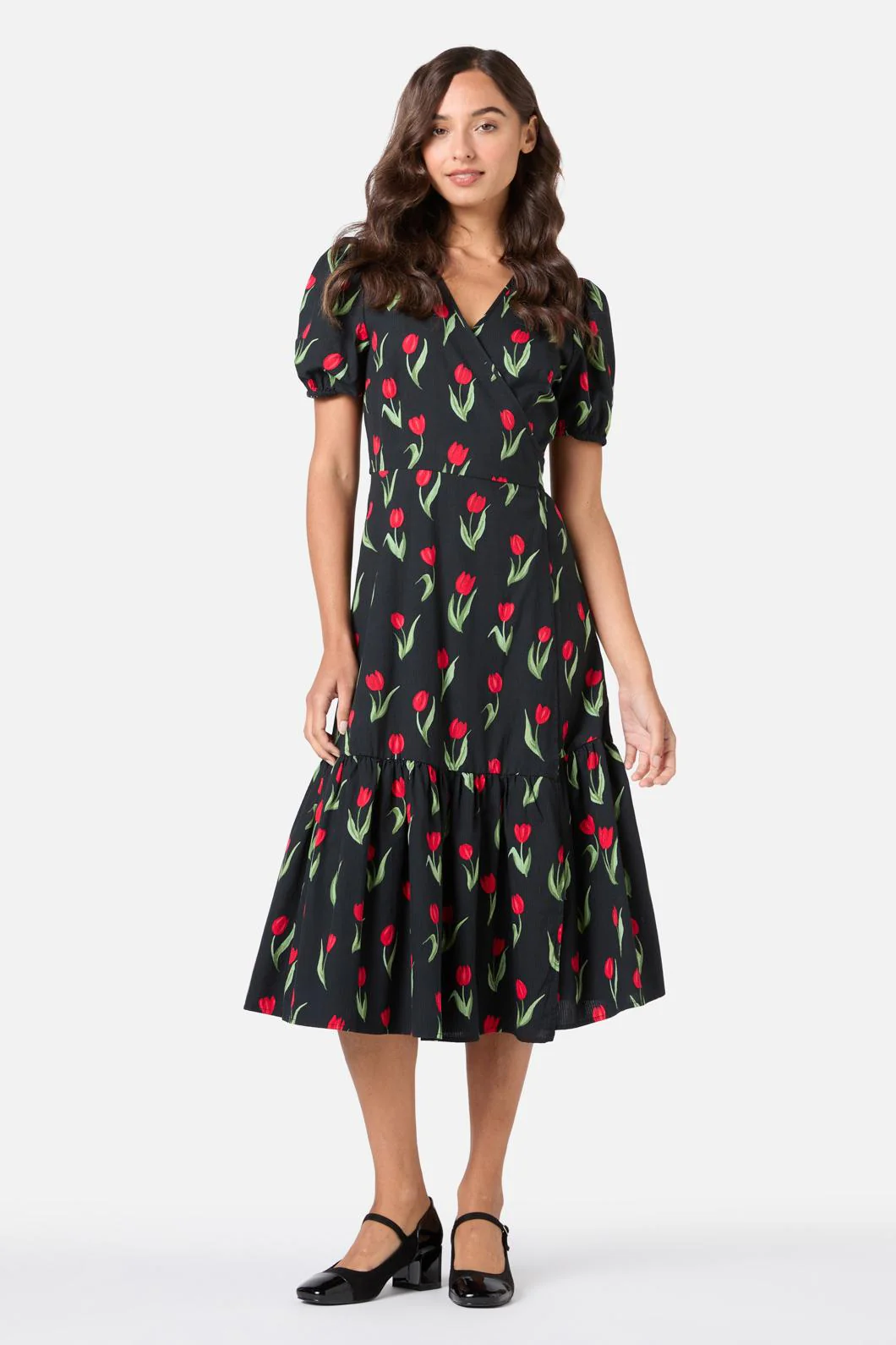 Tulip Midi Wrap Dress