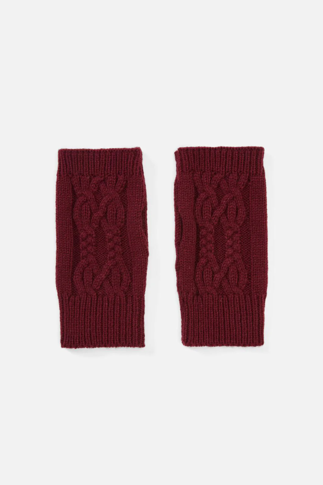 Dark Red Fingerless Gloves